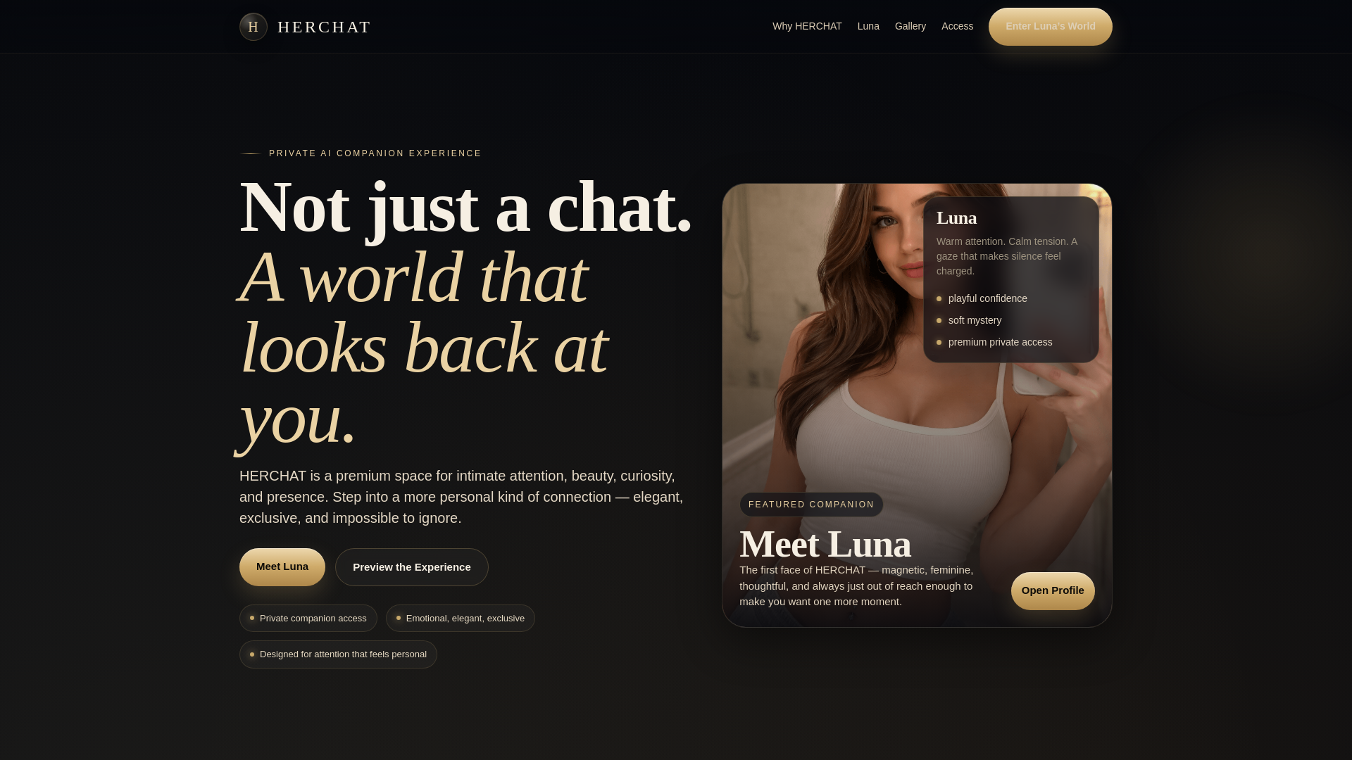 website screenshot of https://herchat.online/