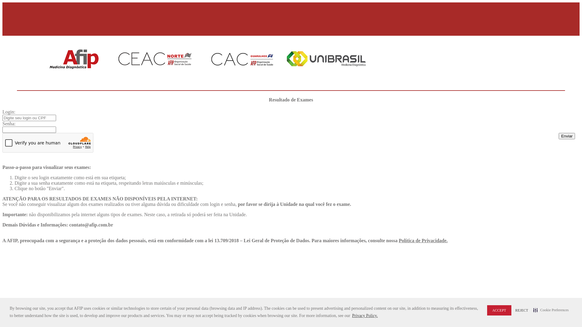 website screenshot of https://www.retireseuexame.com.br/retireseuexame