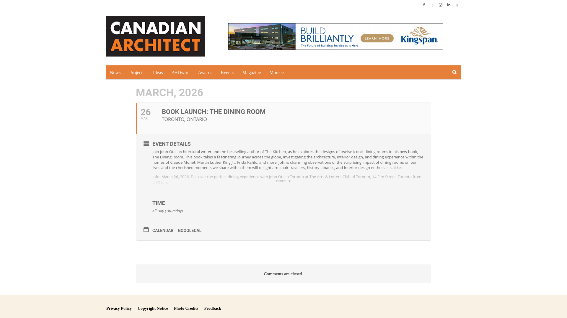 website screenshot of https://www.canadianarchitect.com/events/the-dining-room-book-event/