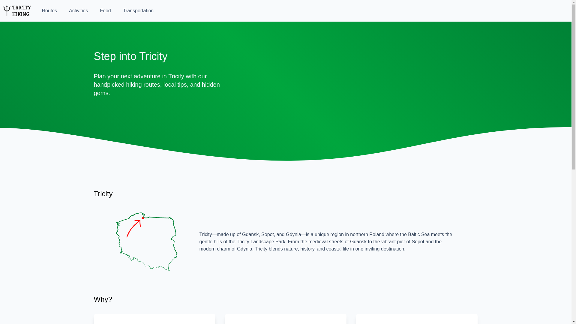 website screenshot of https://tricity-hiking.pages.dev/
