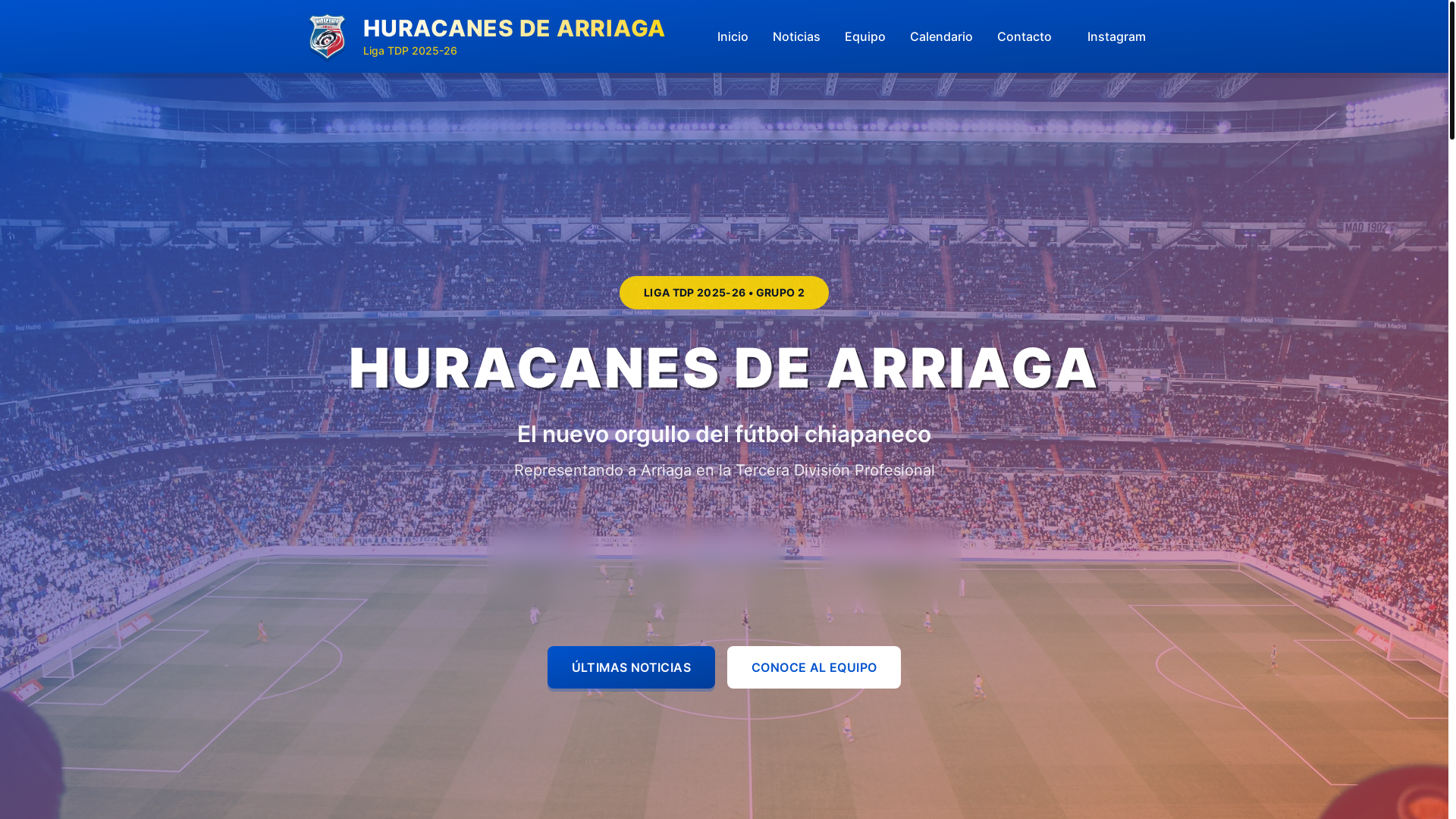 website screenshot of https://huracanesdearriaga.pages.dev/