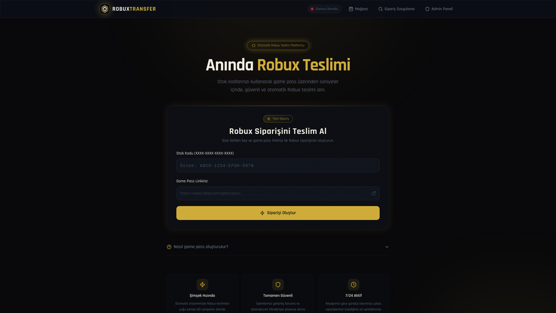 website screenshot of https://robuxtransfer.store/