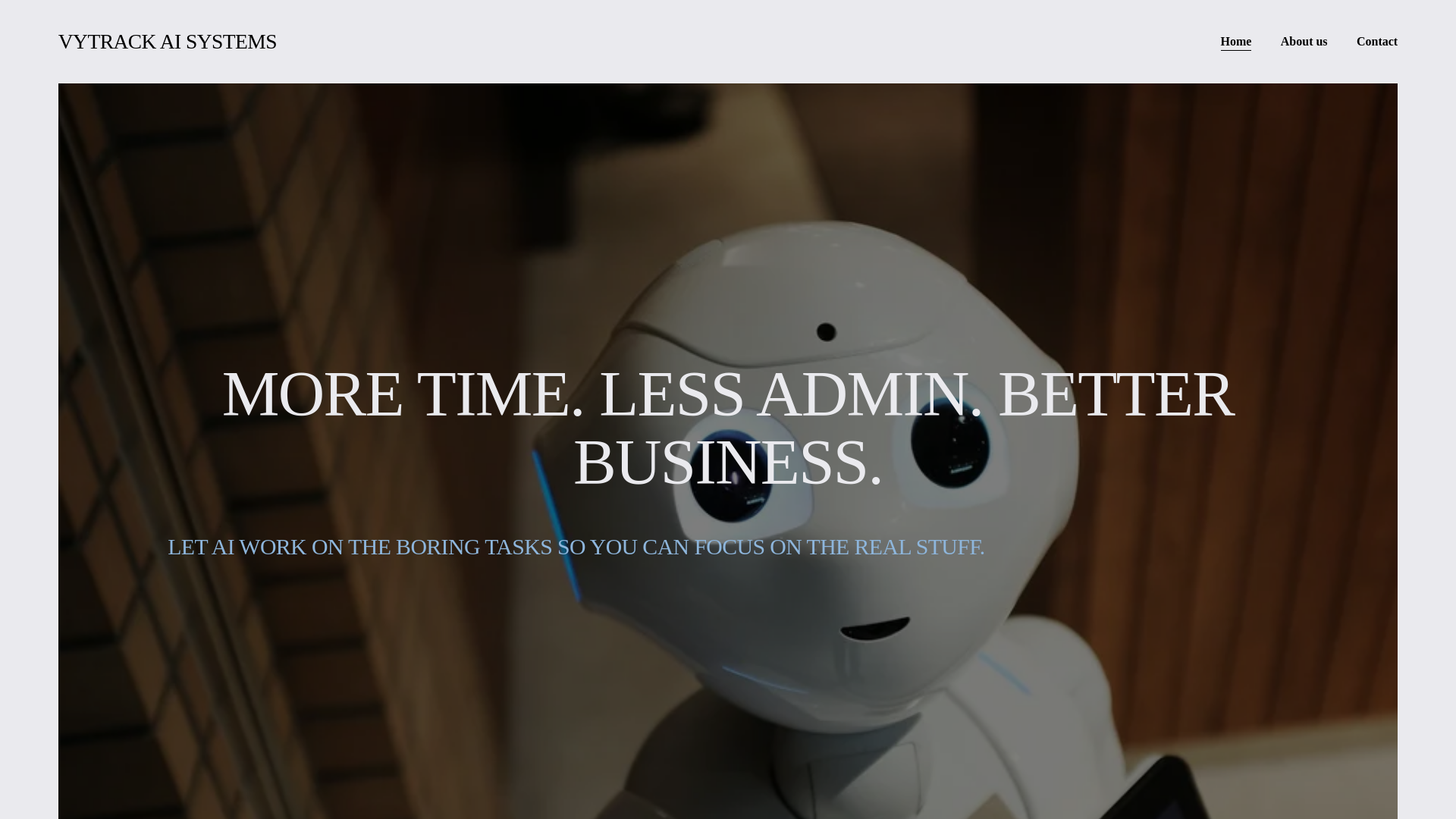 website screenshot of https://vytrackai.com/