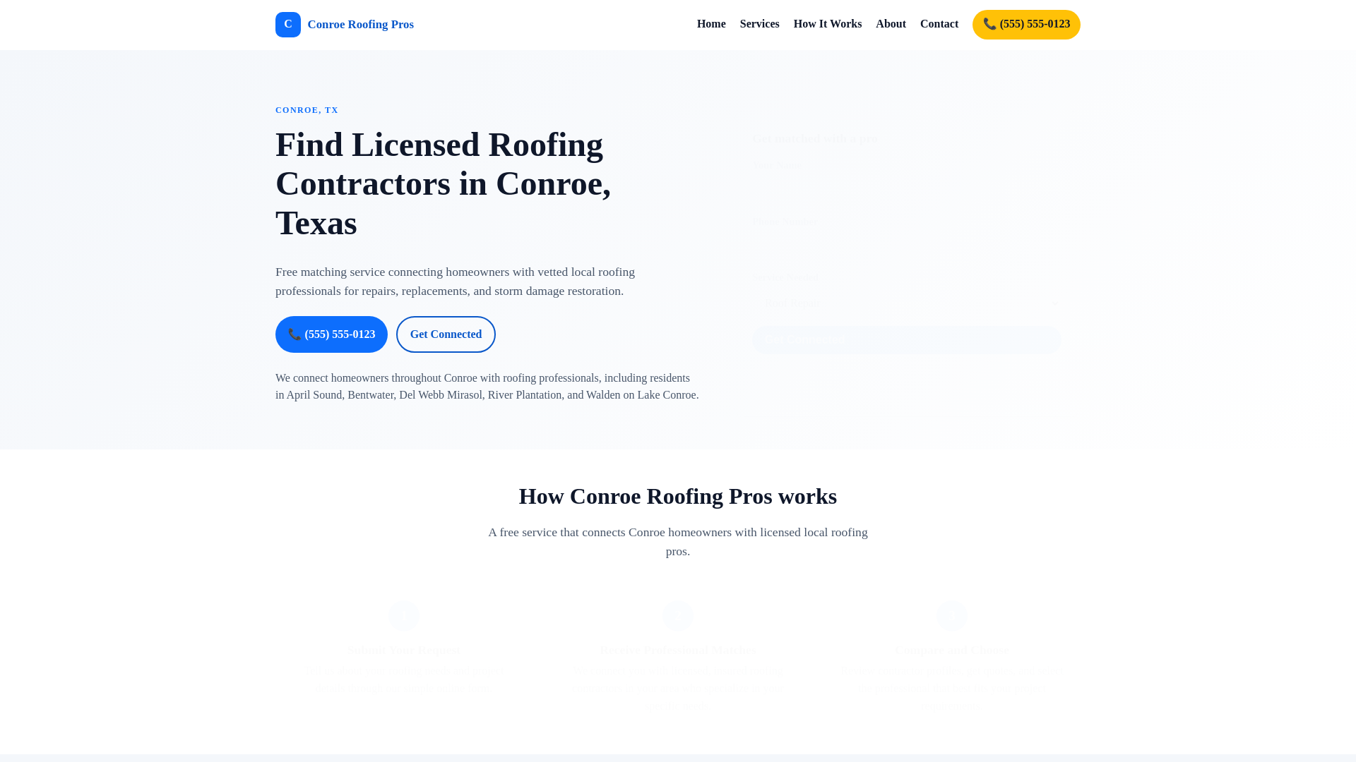 website screenshot of https://conroeroofingconnect-com-2f0fbe.pages.dev/