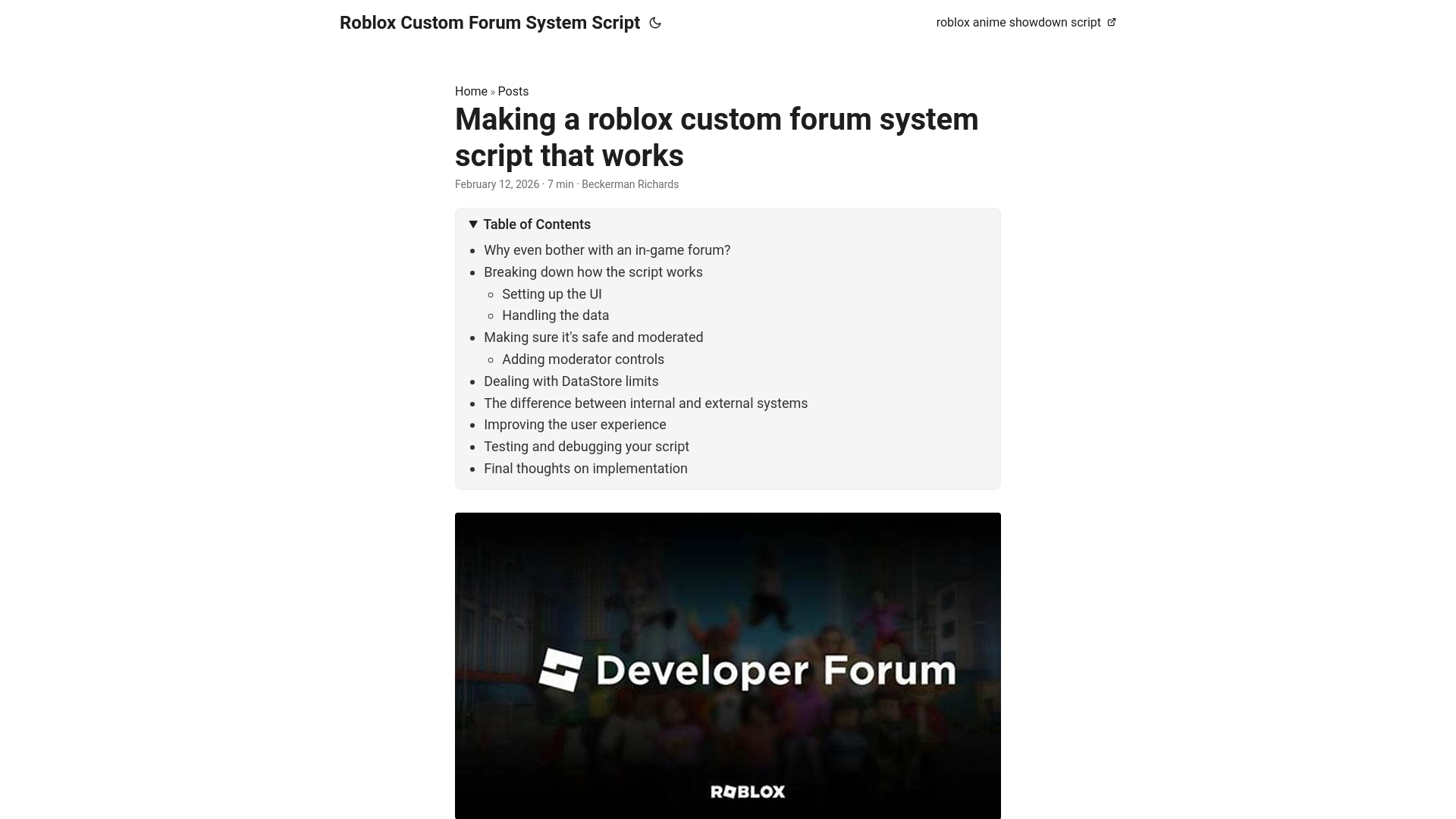 website screenshot of https://roblox-custom-forum-system-script.pages.dev/