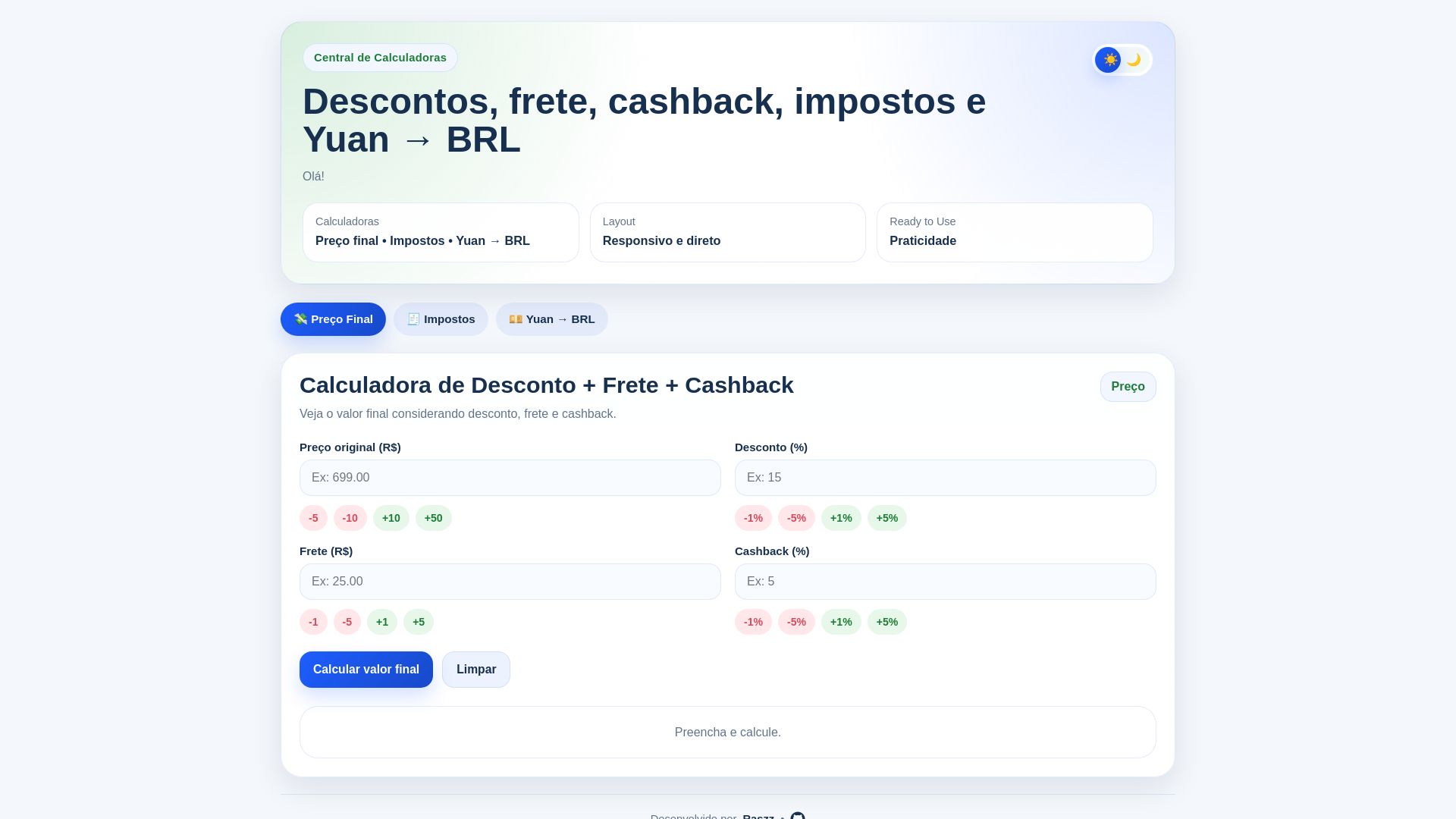 website screenshot of https://calculacompra.pages.dev/
