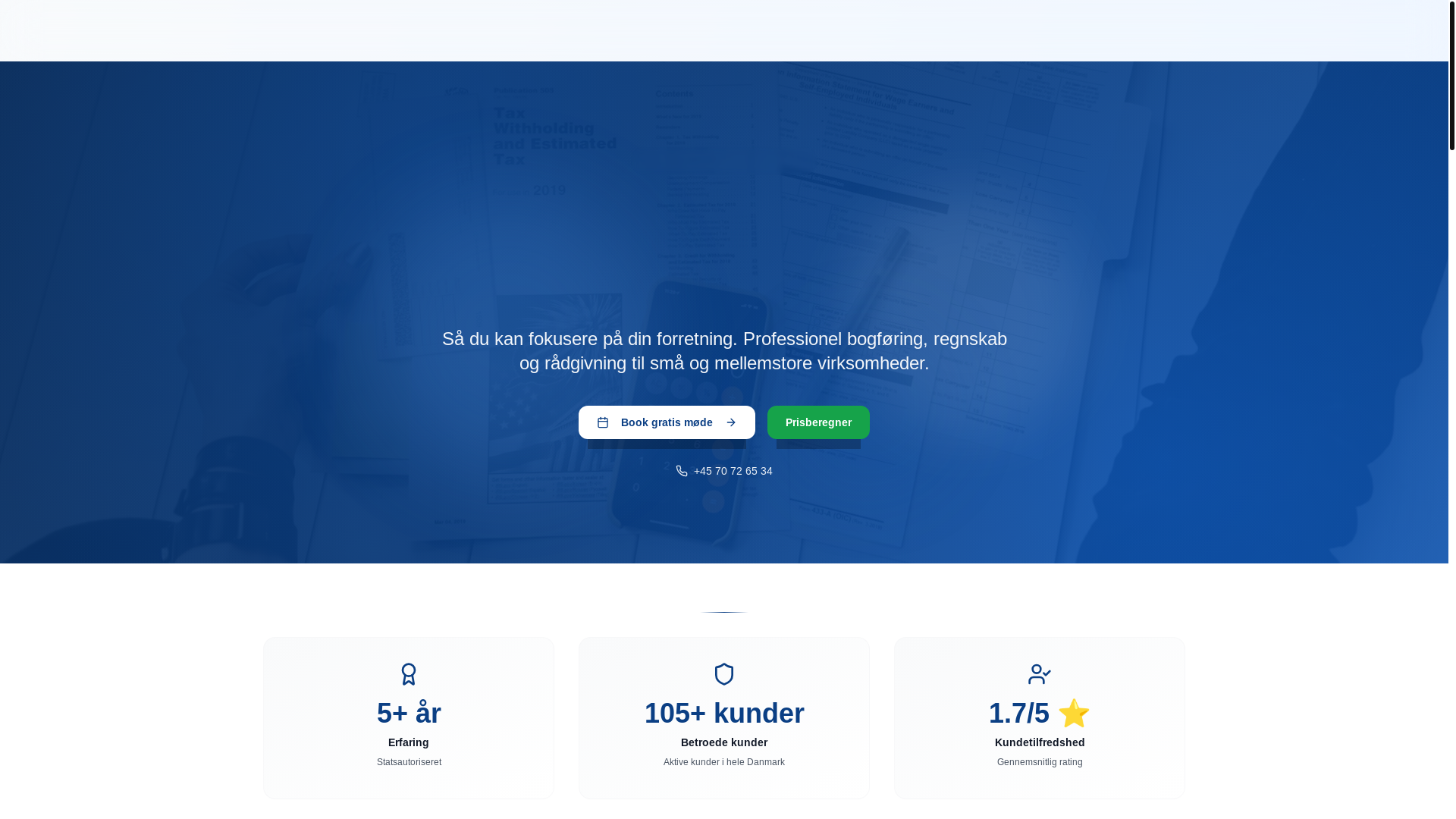 website screenshot of https://reviklar.dk/