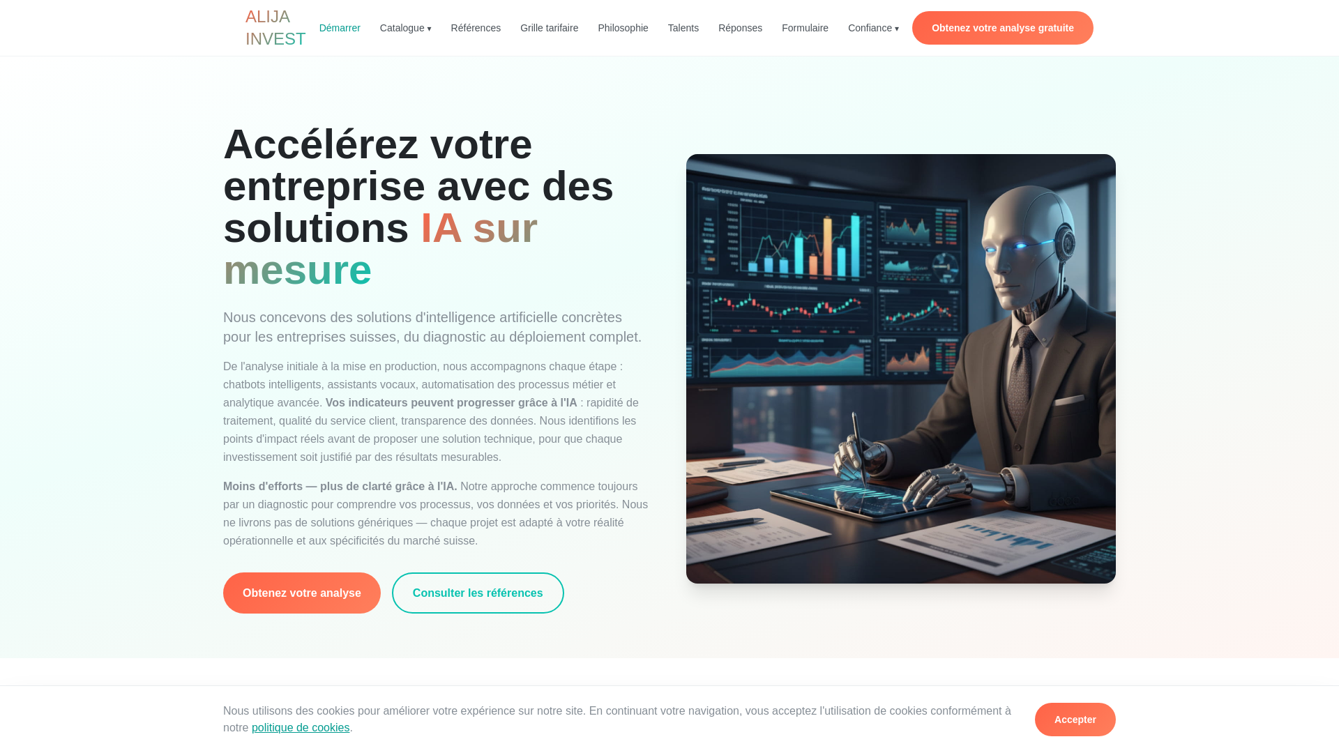 website screenshot of https://alijainvest.site