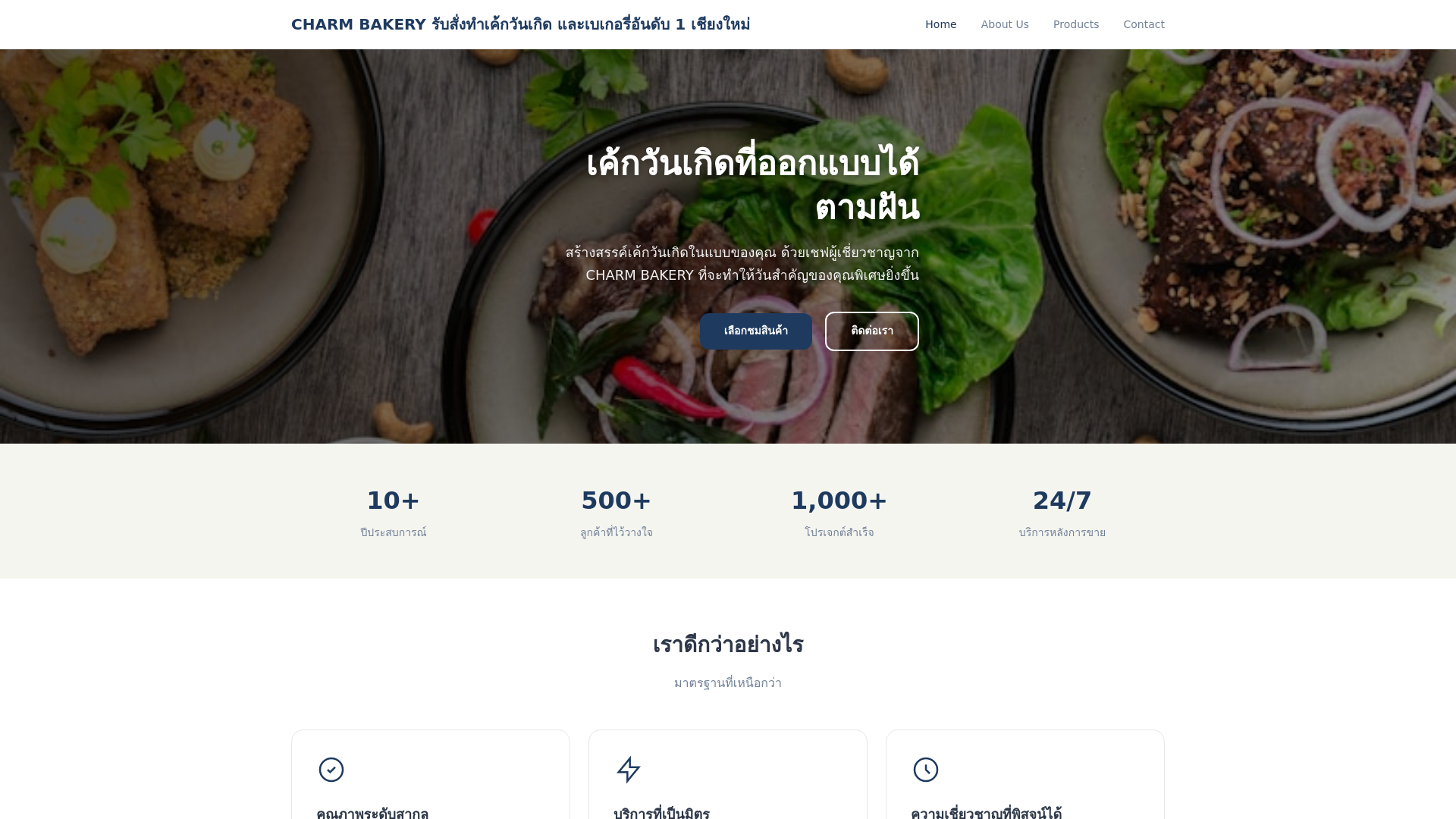 website screenshot of https://charm-bakery-rbsngthamekhkwnekid.pages.dev/