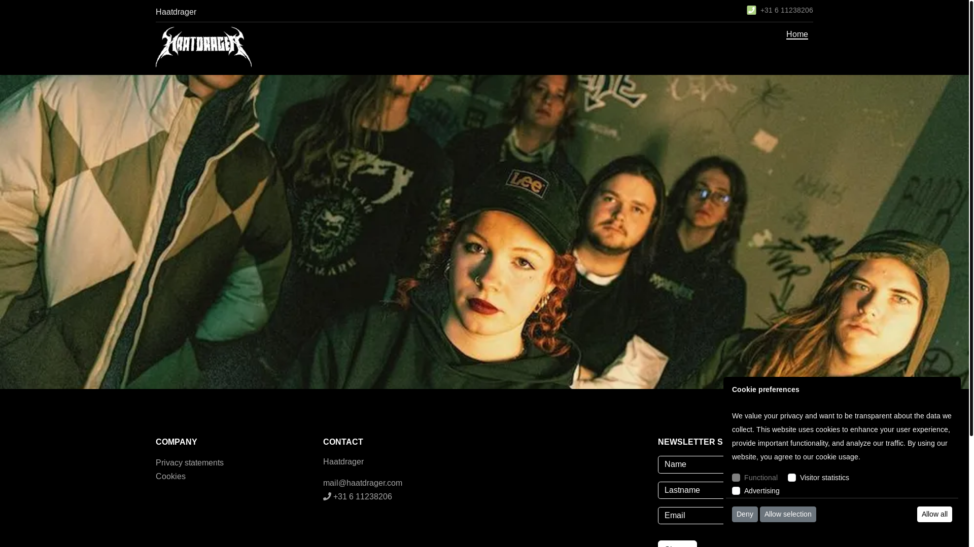 website screenshot of https://haatdrager.com/