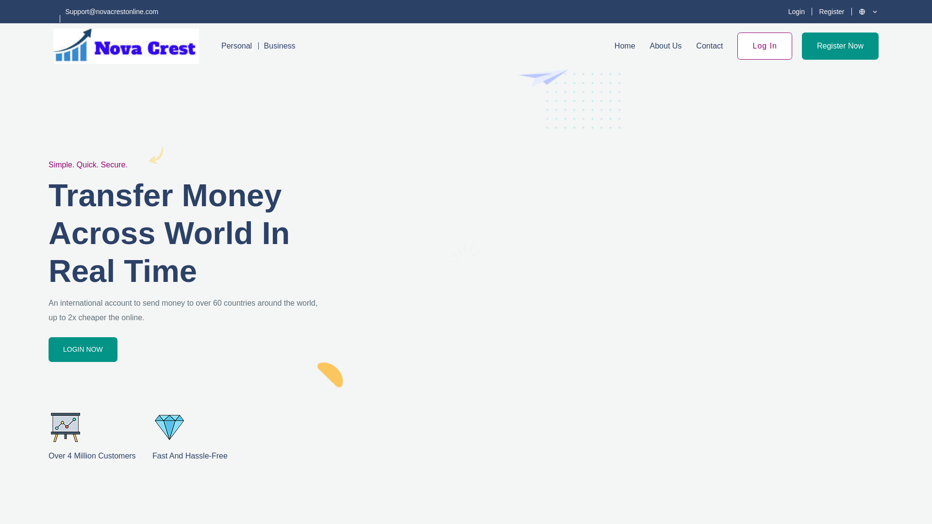 website screenshot of https://novacrestonline.com/