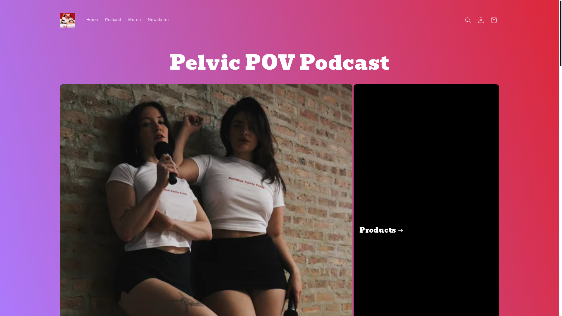 website screenshot of https://thepelvicfreakshow.com/