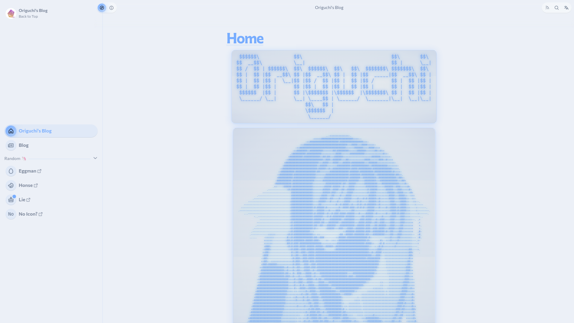 website screenshot of https://blog.origuchi.uk/