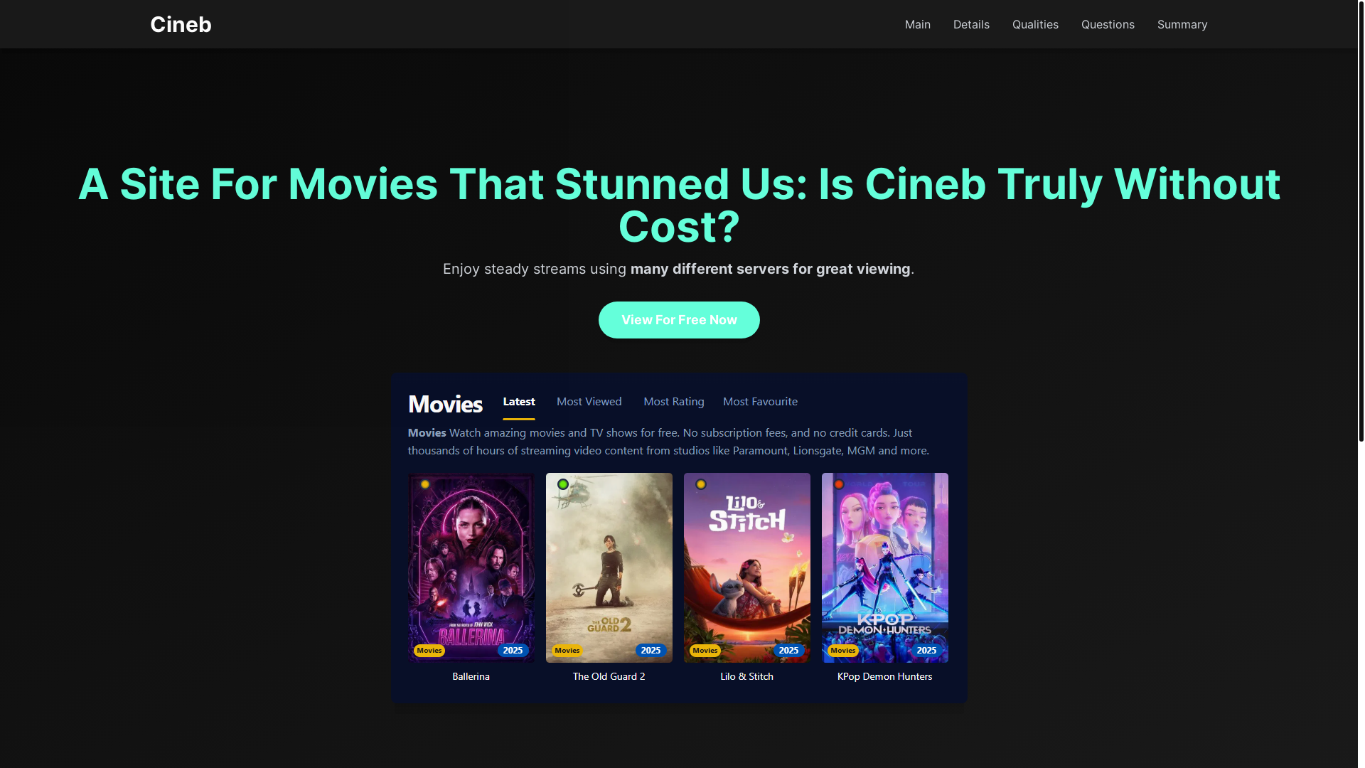 website screenshot of https://cineb-74u7.pages.dev/