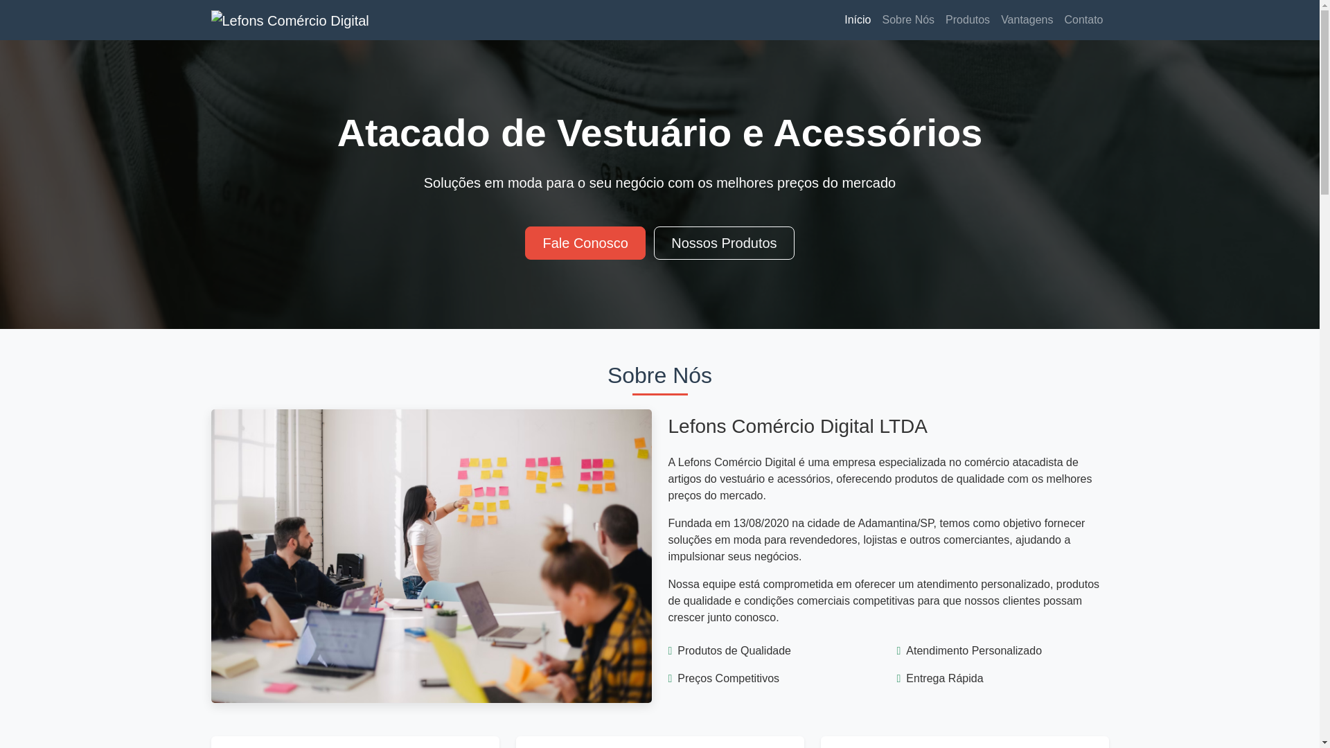 website screenshot of https://lefonscomerciodigital.click/
