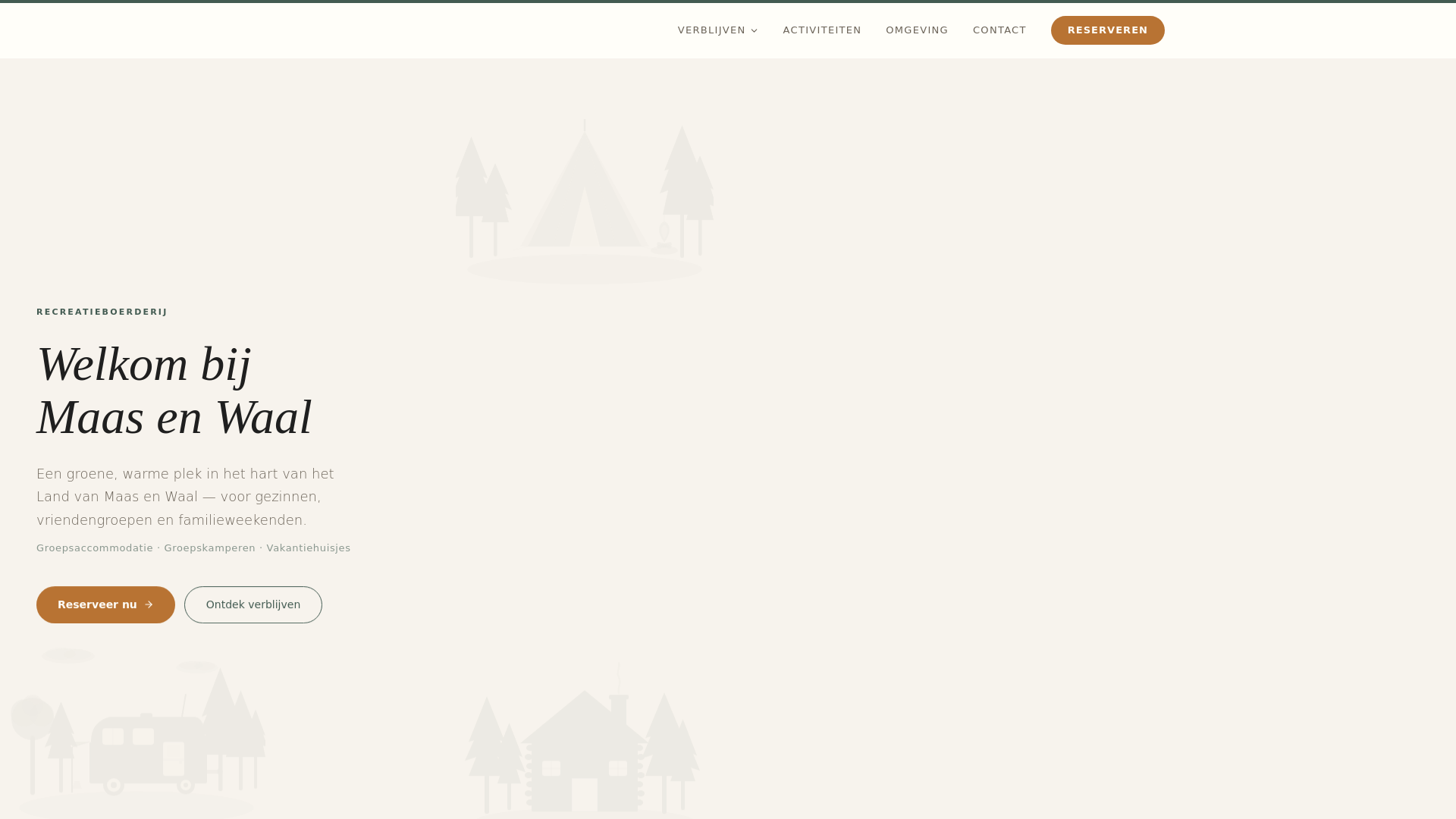 website screenshot of https://campingmaaswaal.pages.dev/