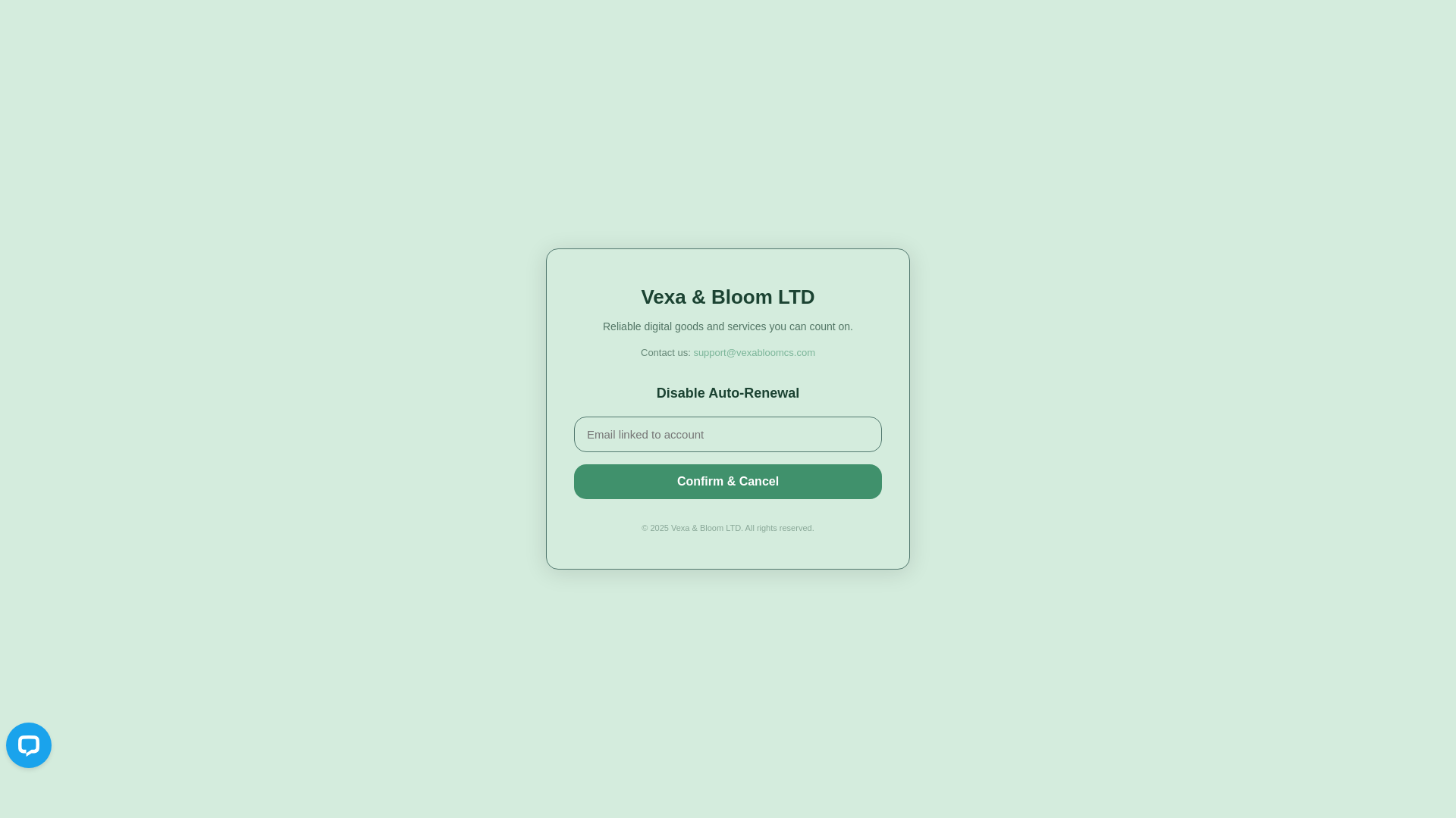 website screenshot of https://vexabloomcs.com/