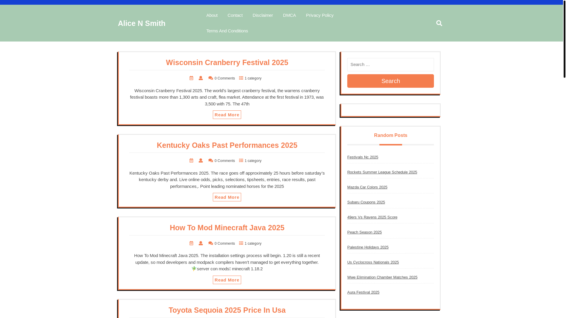 website screenshot of https://alicensmithn.pages.dev/