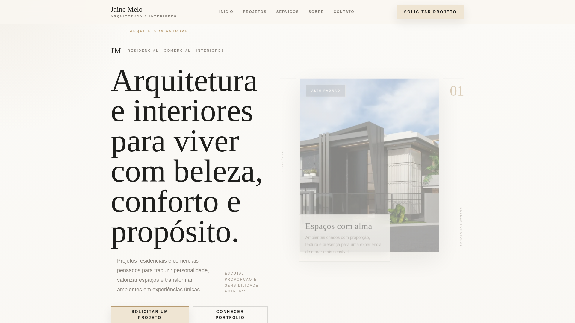 website screenshot of https://jainemelo.com.br/