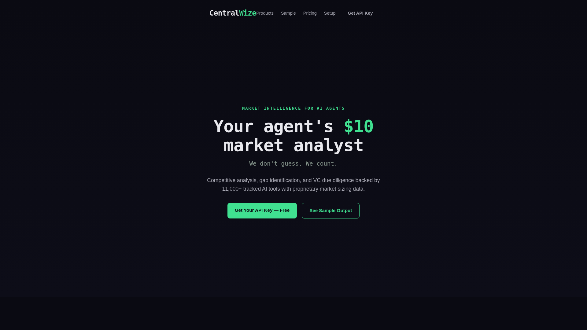 website screenshot of https://centralwize.pages.dev/