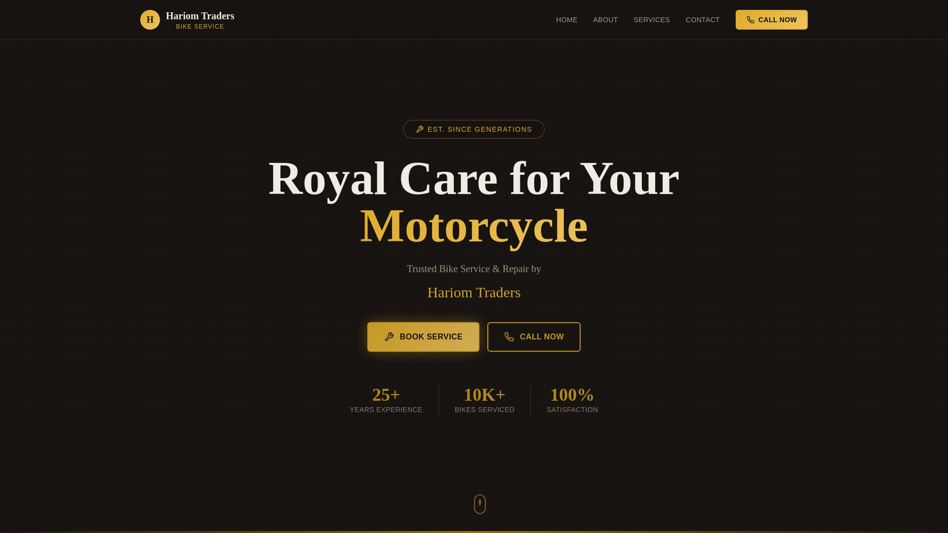website screenshot of https://hariommtraders.in/