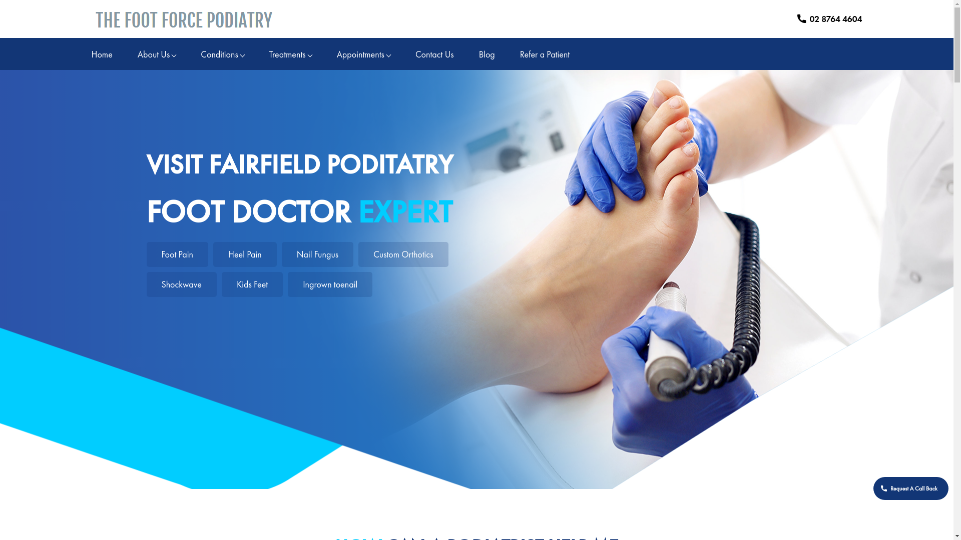 website screenshot of https://thefootforcepodiatry.online/