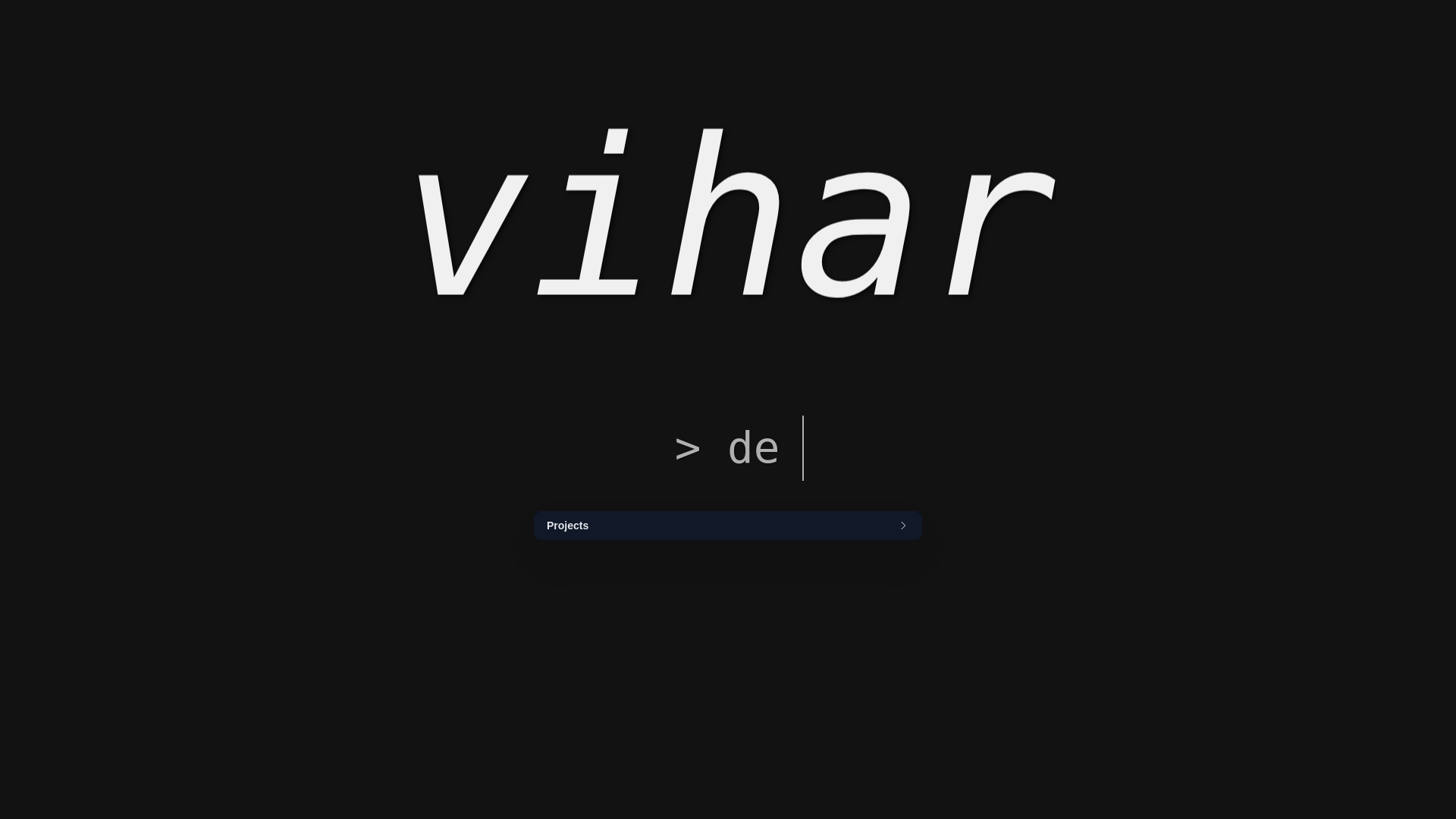 website screenshot of https://vihar.pages.dev/
