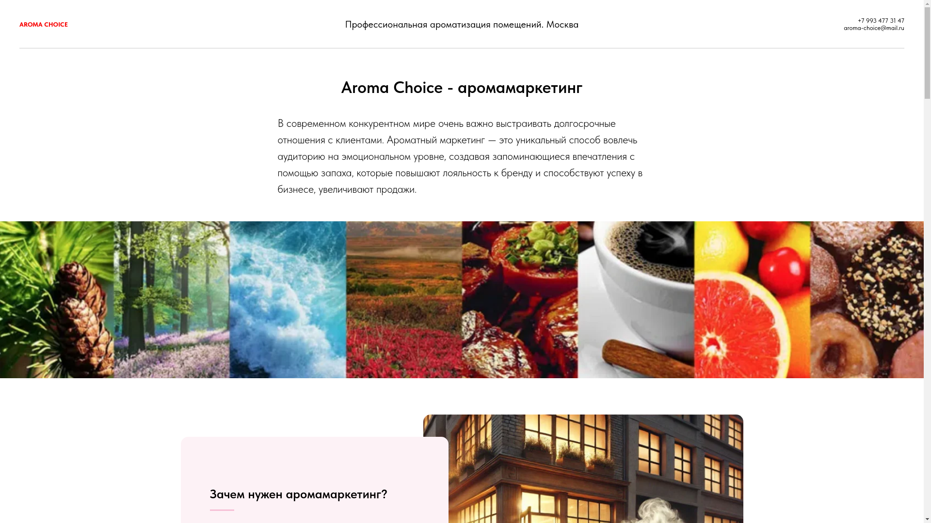 website screenshot of https://aroma-choice.ru/