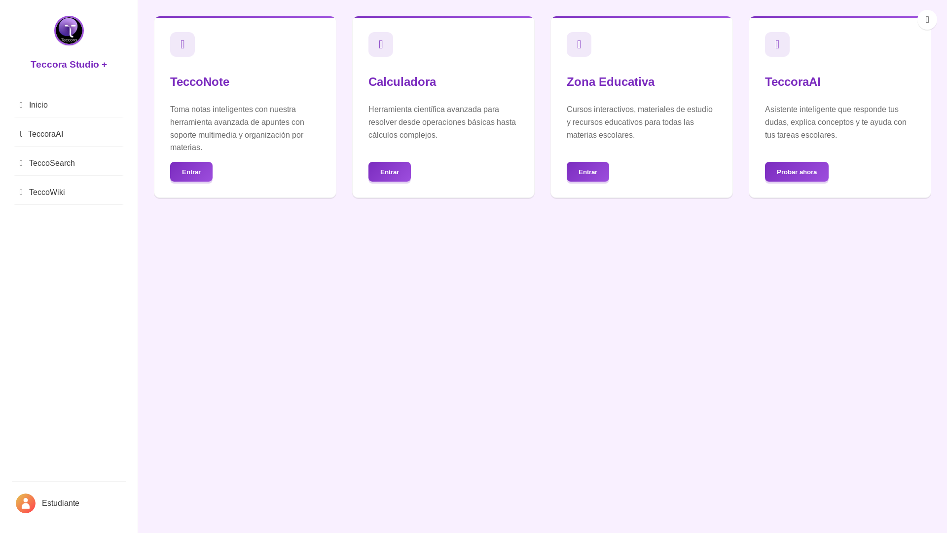 website screenshot of https://teccora-studio-plus.pages.dev/