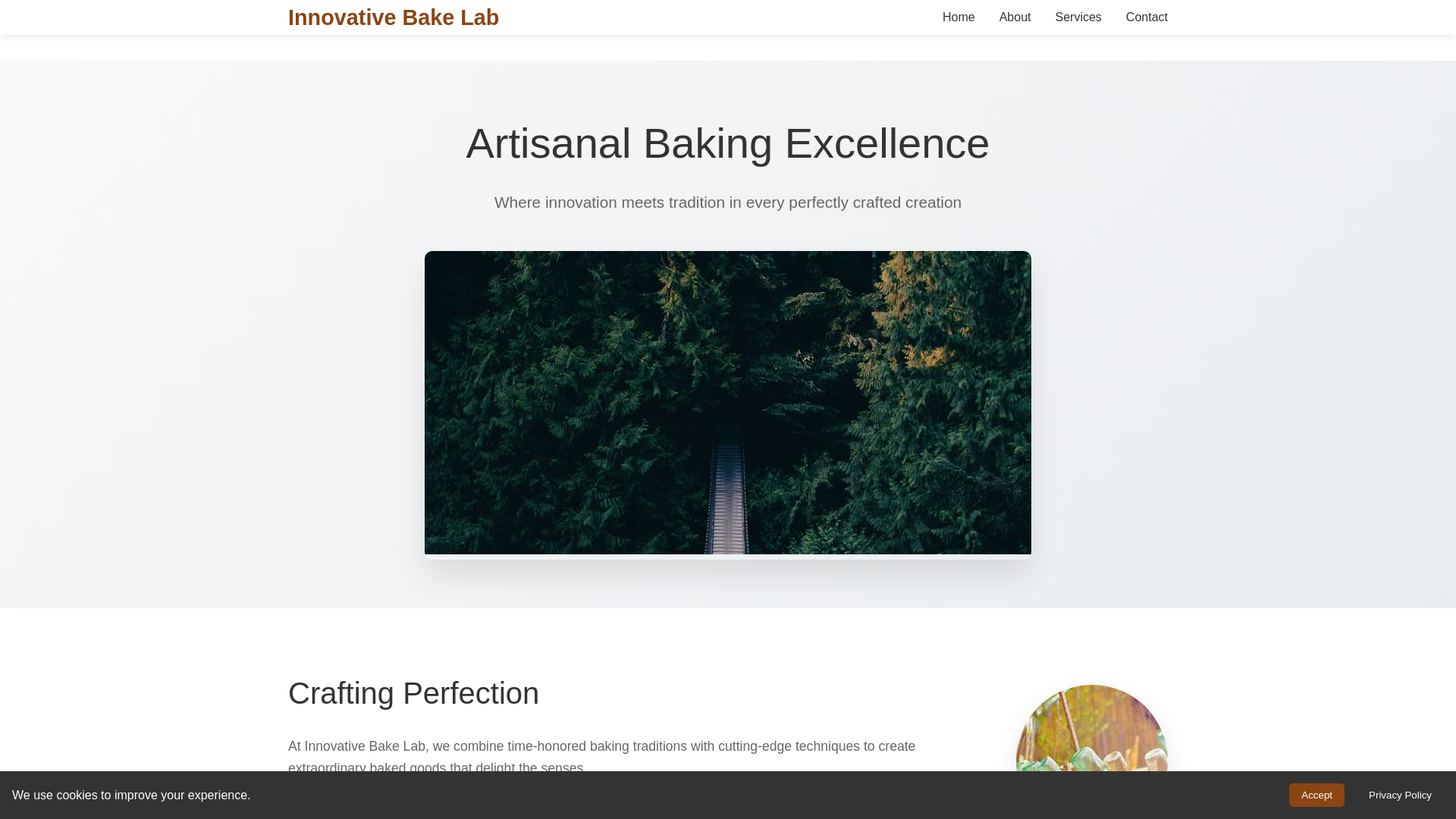 website screenshot of https://innovativebakelab.click/