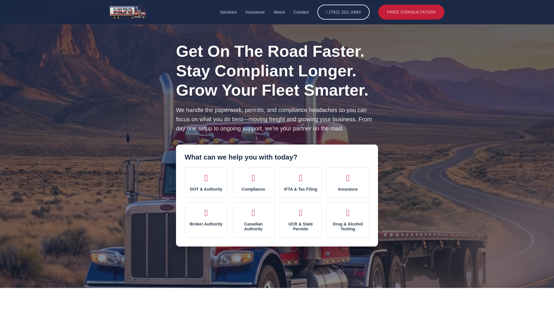 website screenshot of https://atis-semitruck.com/