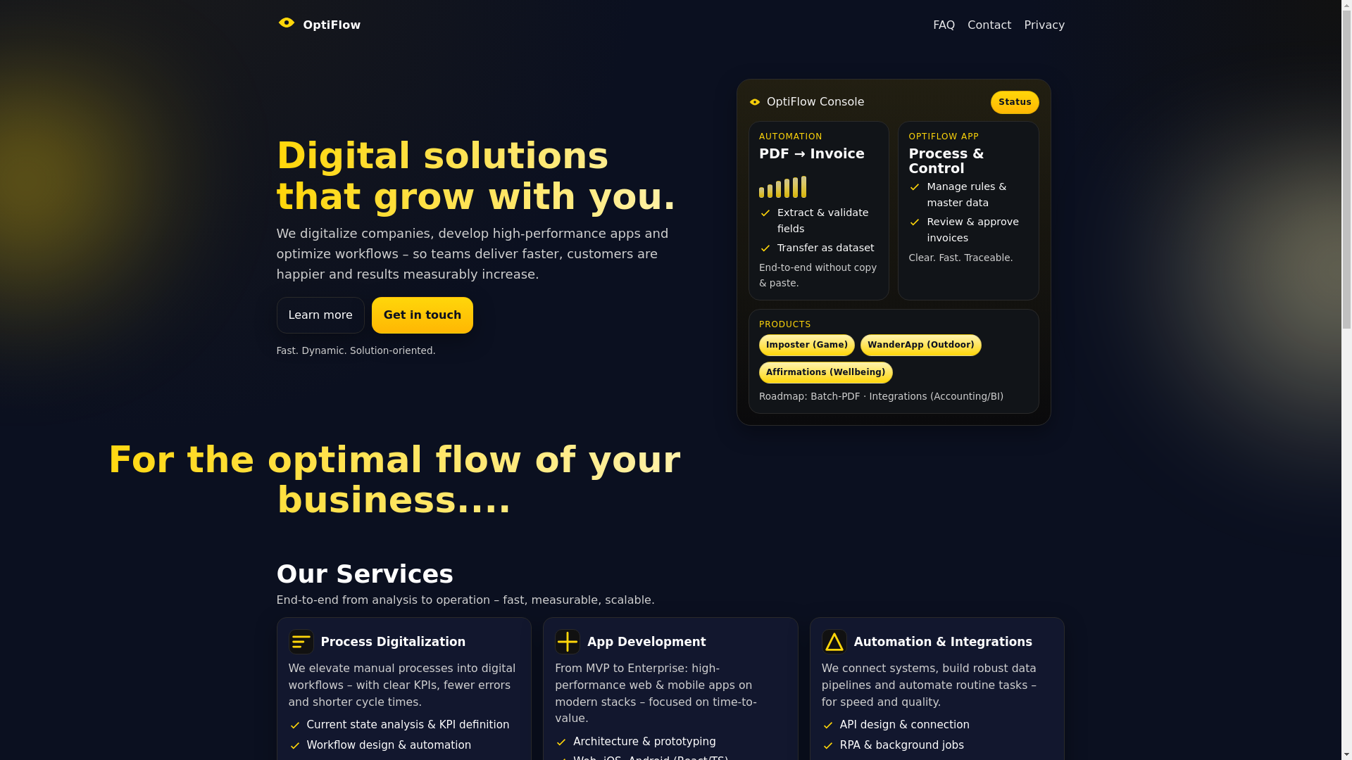 website screenshot of https://optiflow-website.pages.dev/