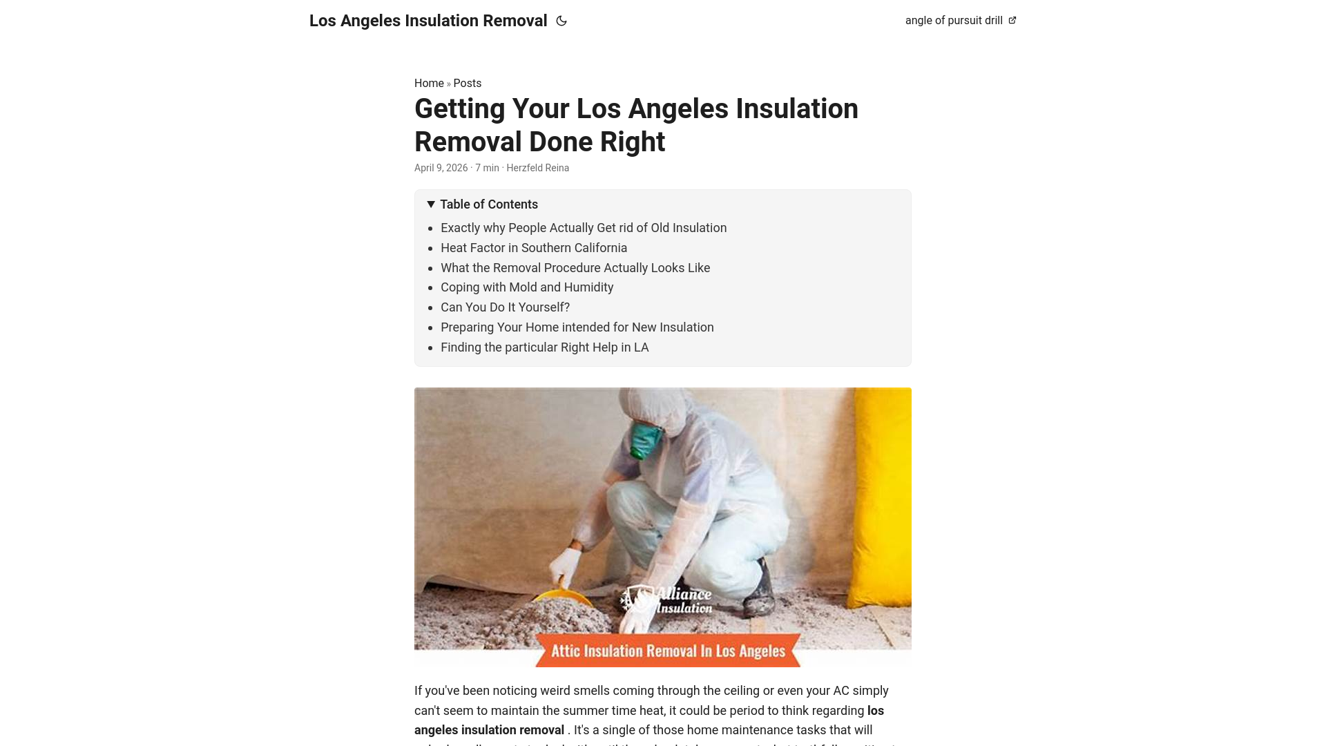 website screenshot of https://los-angeles-insulation-removal.pages.dev/