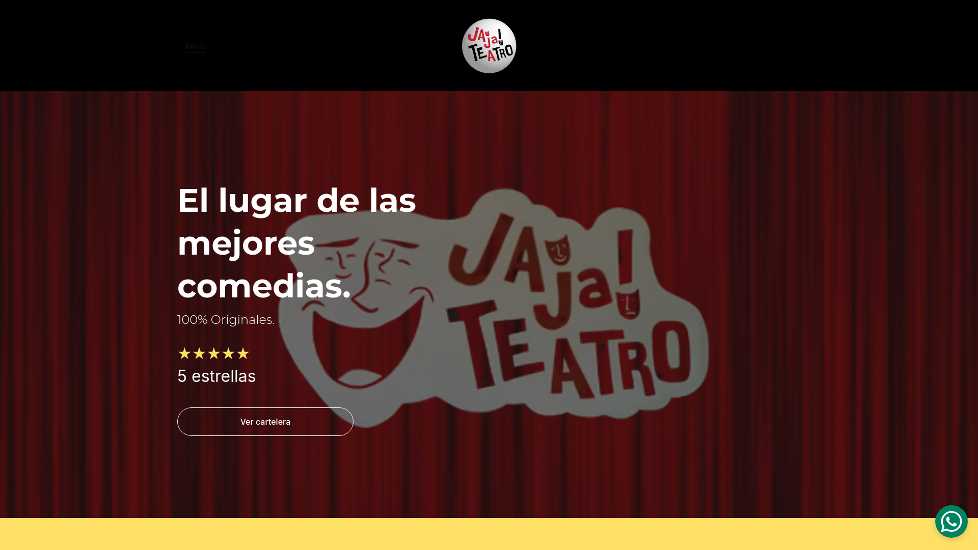 website screenshot of https://jajateatro.site/