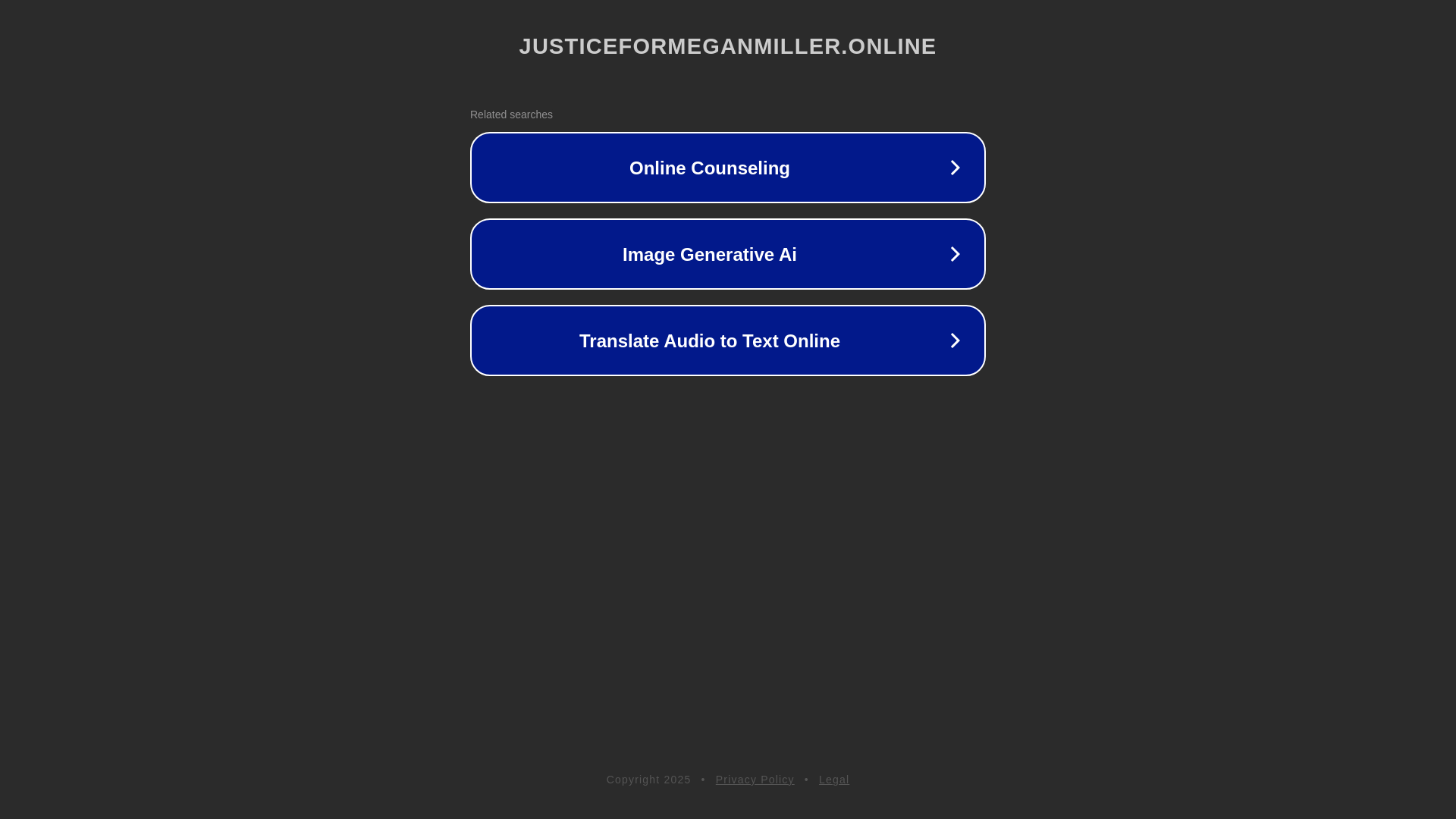 website screenshot of https://justiceformeganmiller.online/