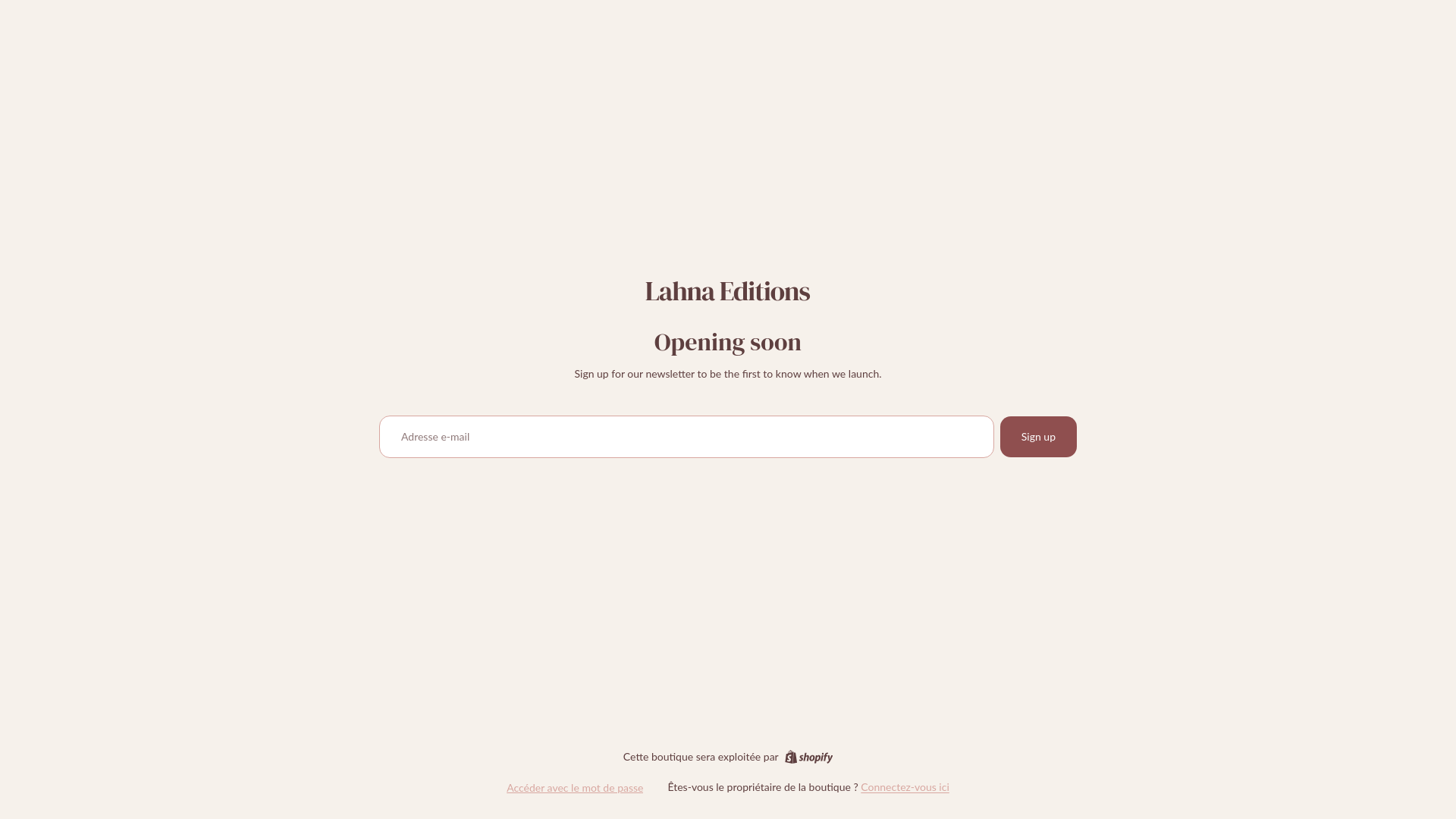 website screenshot of https://lahnaeditions.fr/