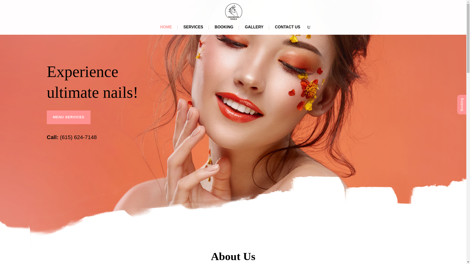 website screenshot of https://diamondnailsmurfreesboro.com/