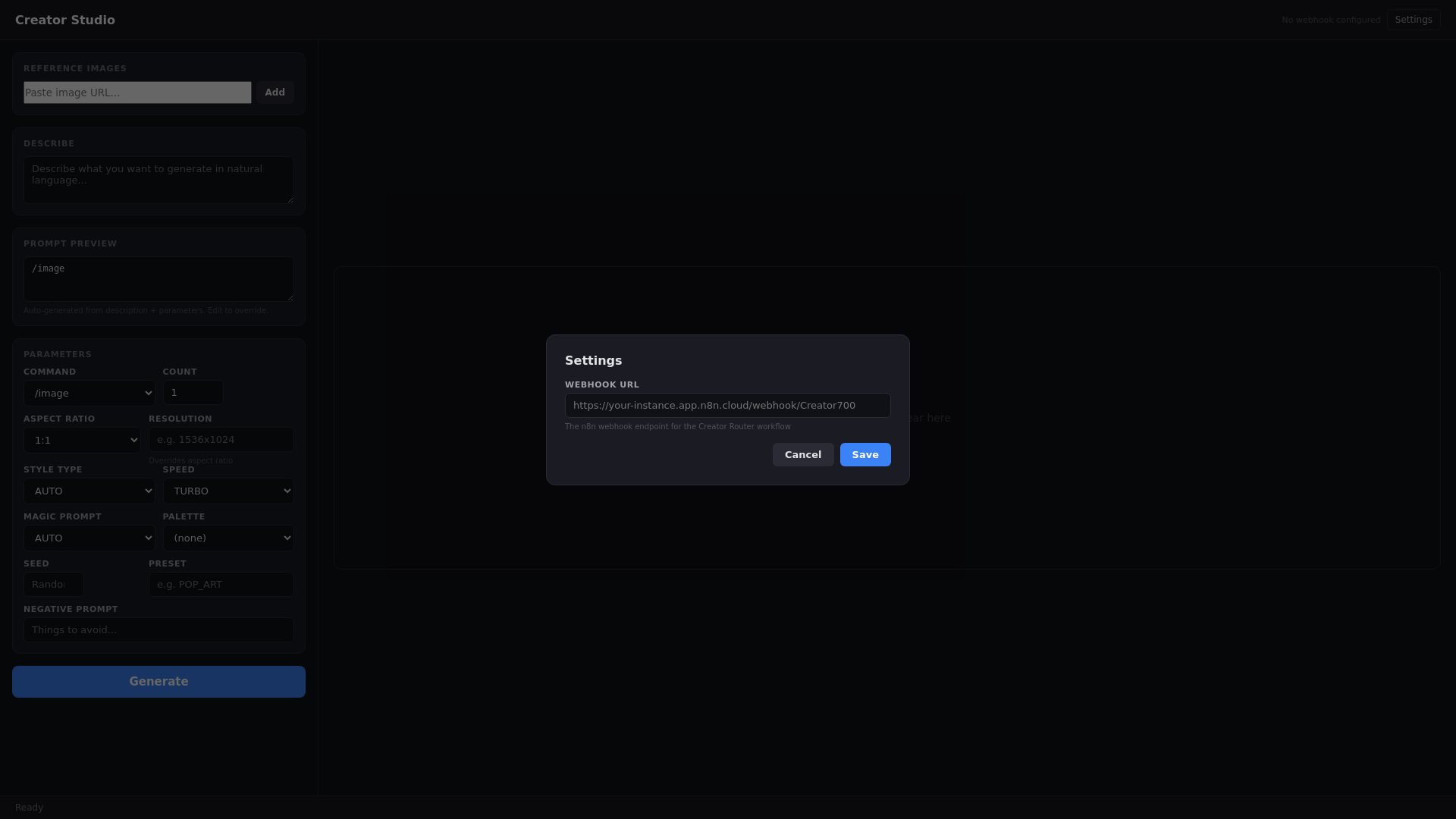 website screenshot of https://creator-studio-5o7.pages.dev/