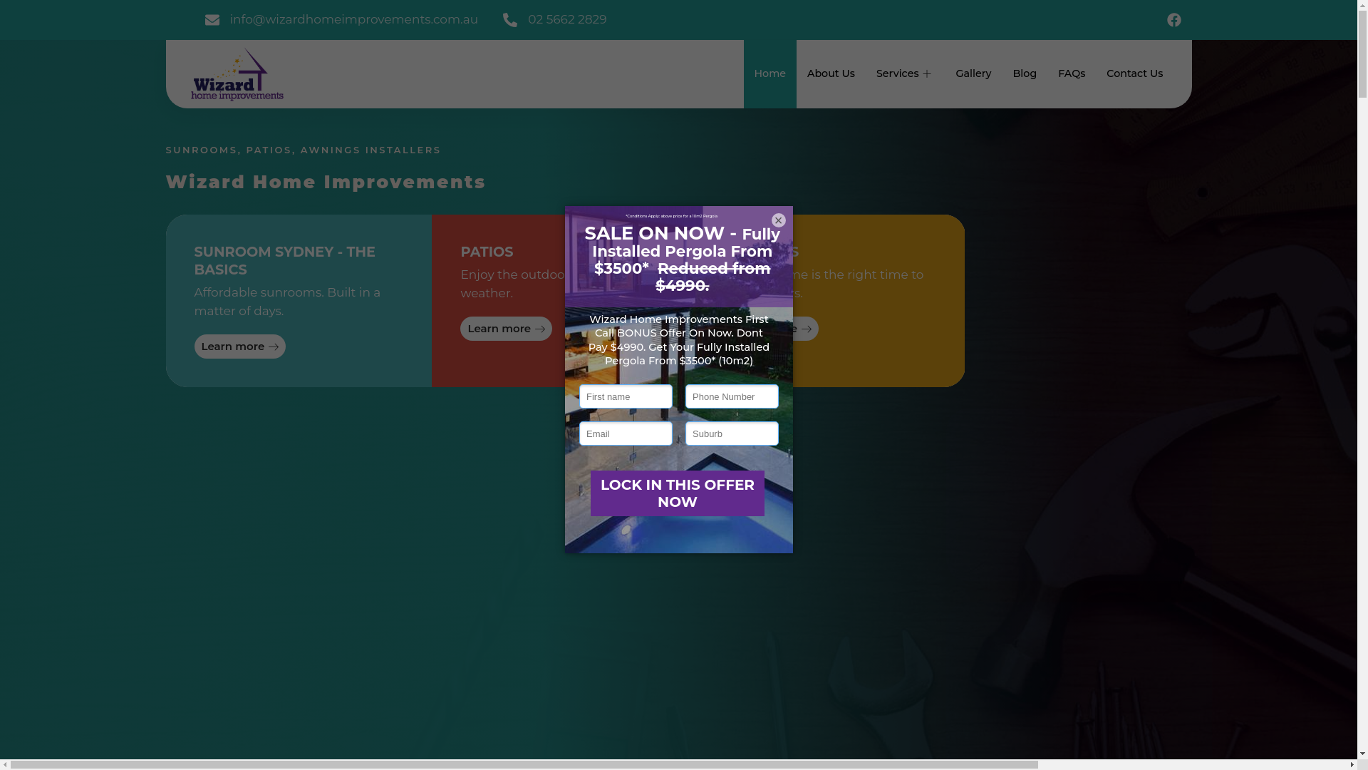 website screenshot of https://wizardhomeimprovements.online/