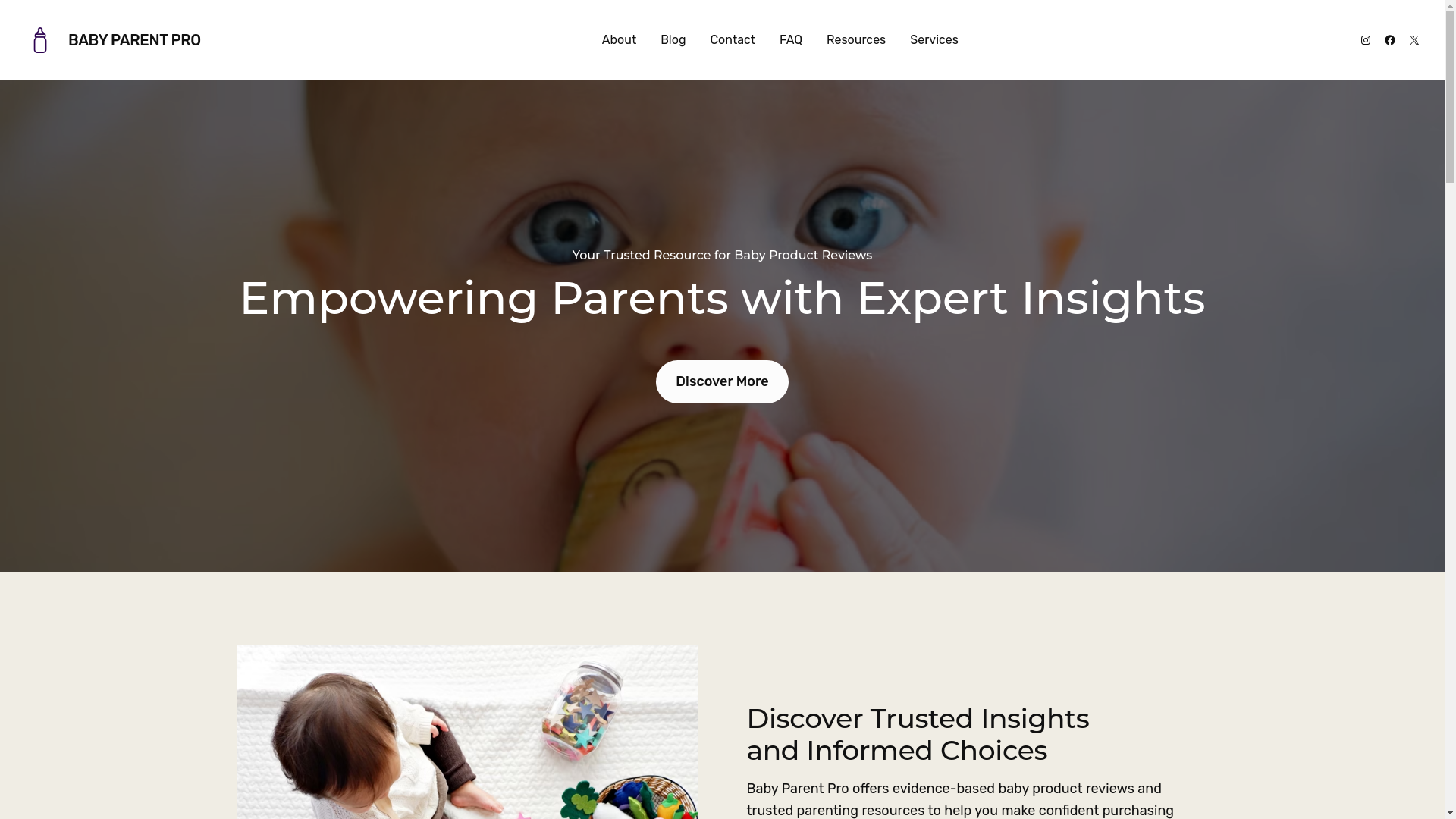 website screenshot of https://babyparentpro.com/