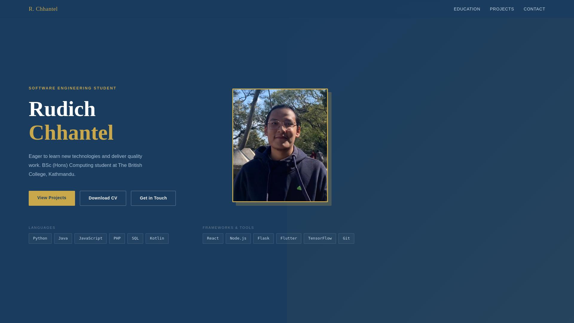 website screenshot of https://rudichchhantel.com.np/