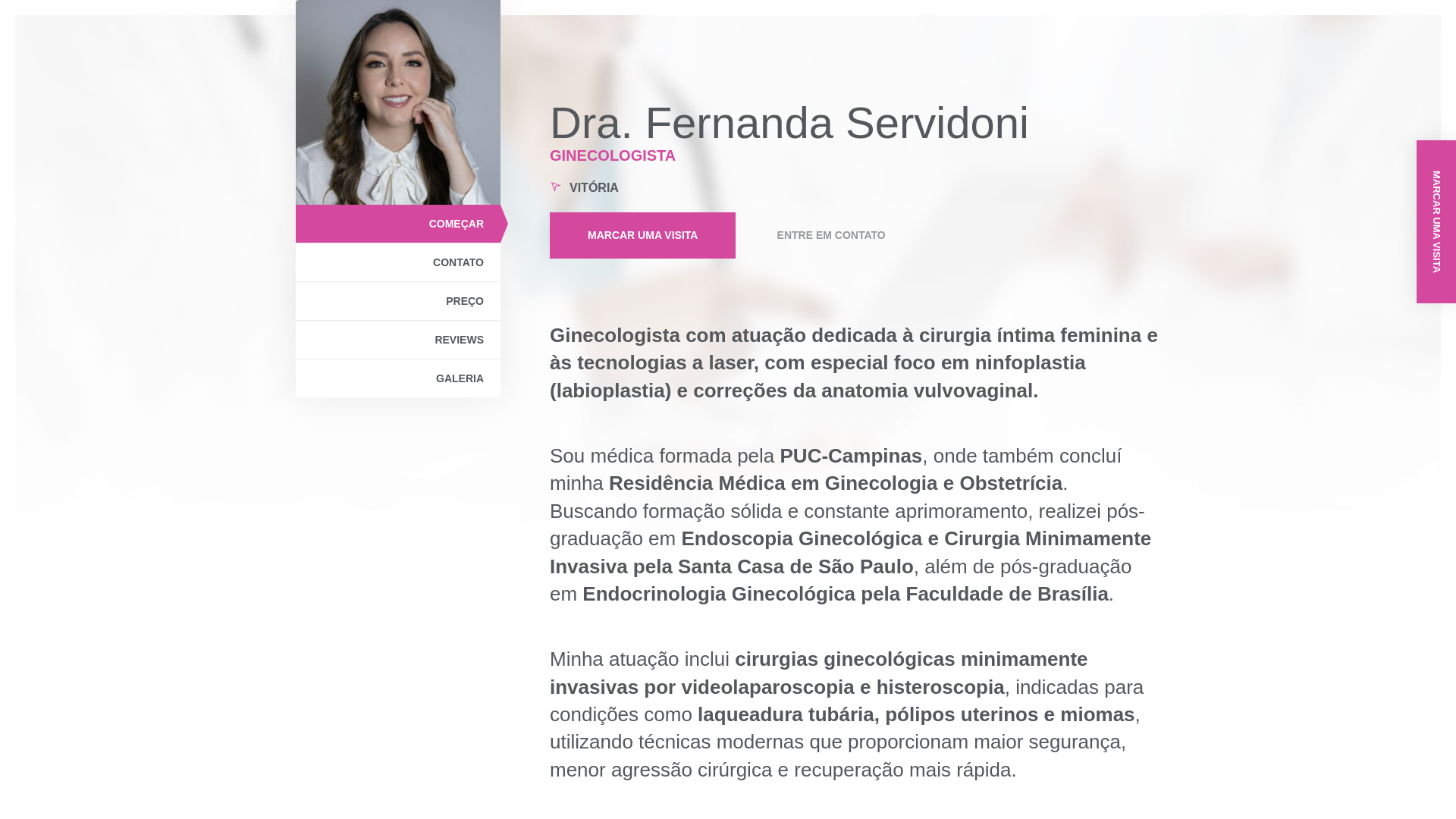website screenshot of https://fernandaservidoni.com/