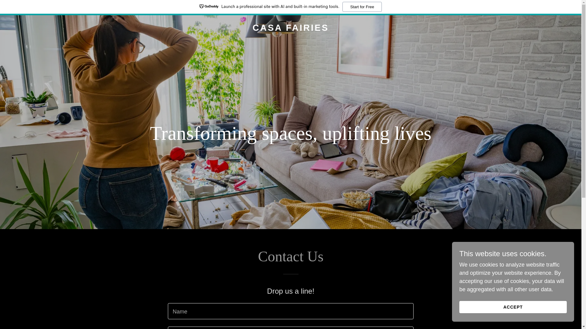 website screenshot of https://casafairies.com.au/