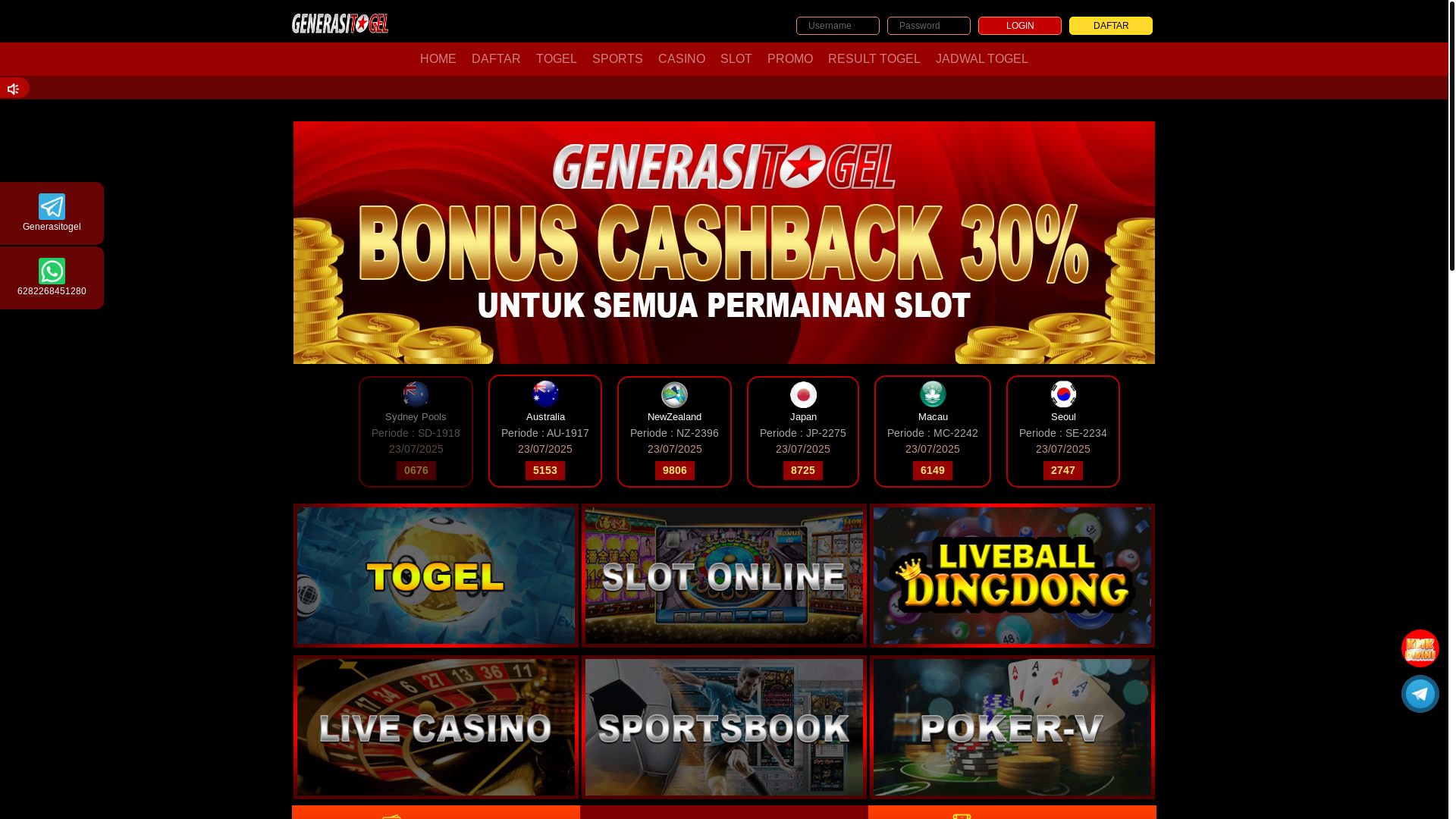 website screenshot of https://generasitogeell.com/