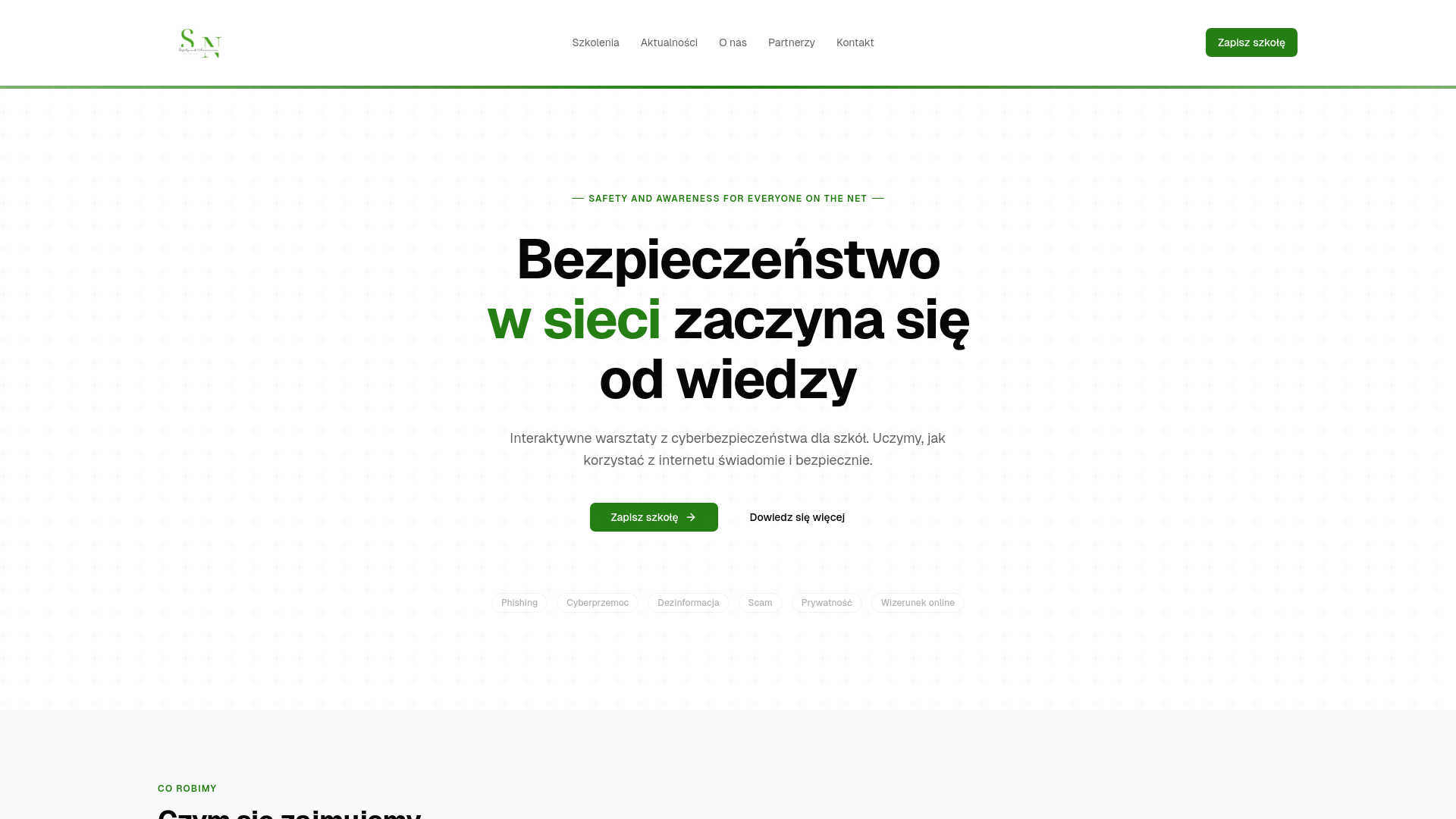 website screenshot of https://safenet.edu.pl