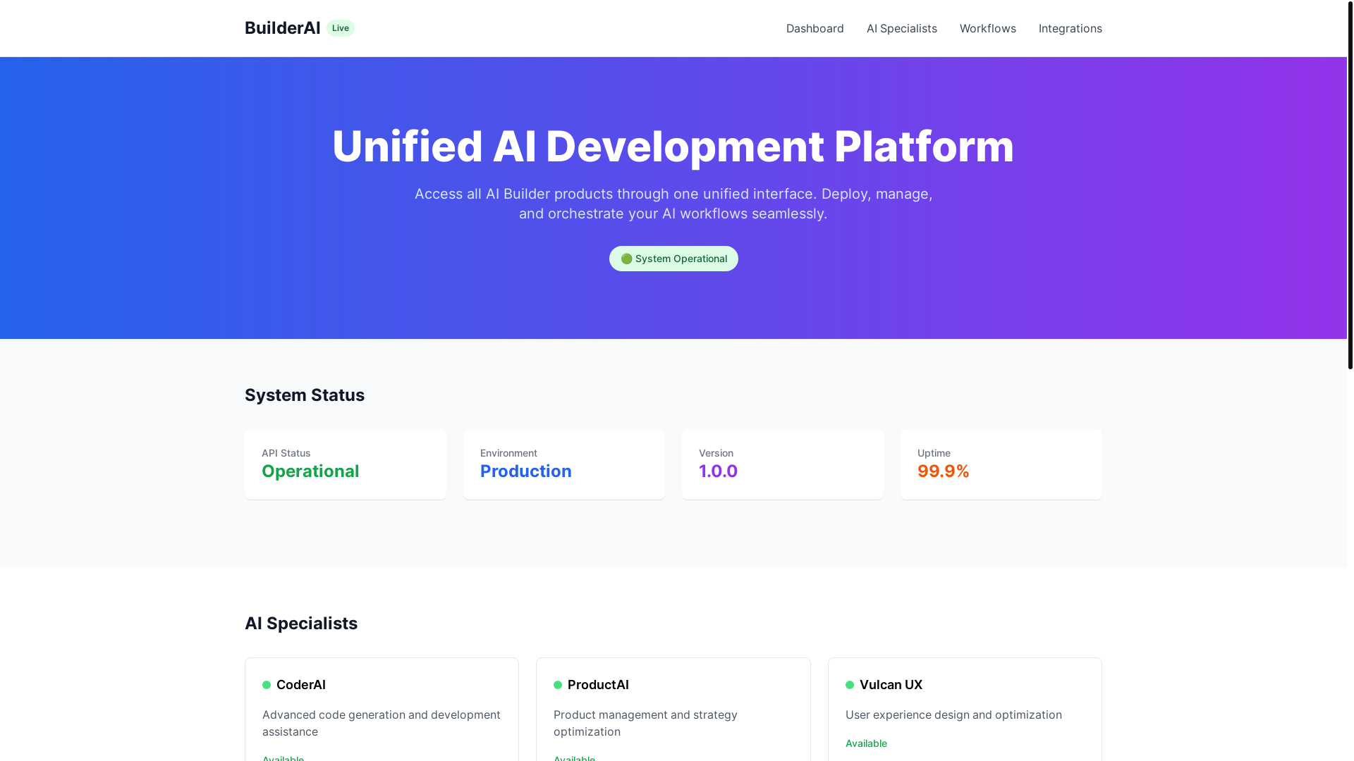 website screenshot of https://builderai-web.pages.dev/