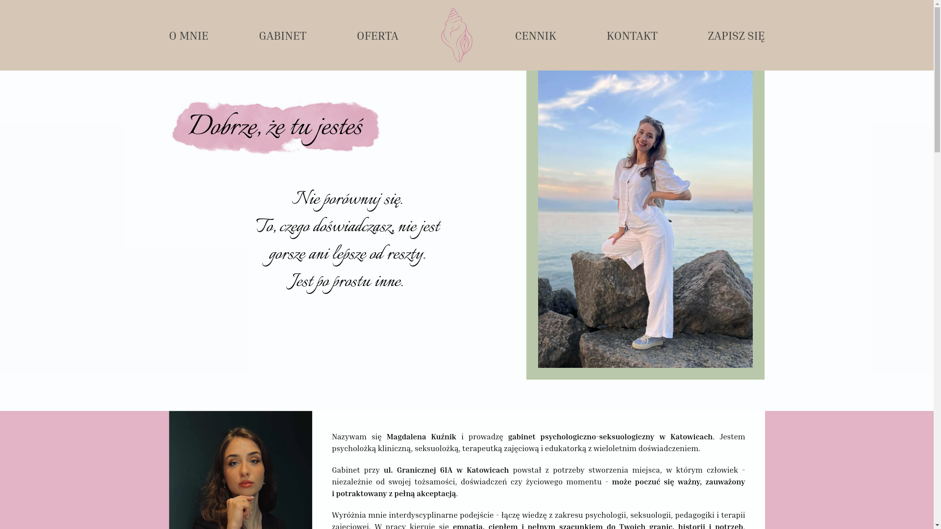 website screenshot of https://magdalenakuznik.pl/