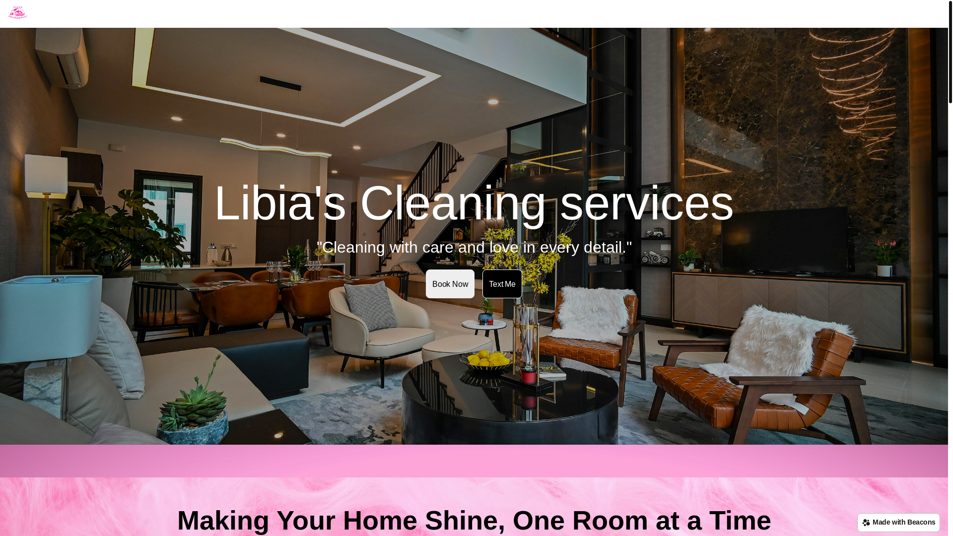 website screenshot of https://libiascleaningservices.com/