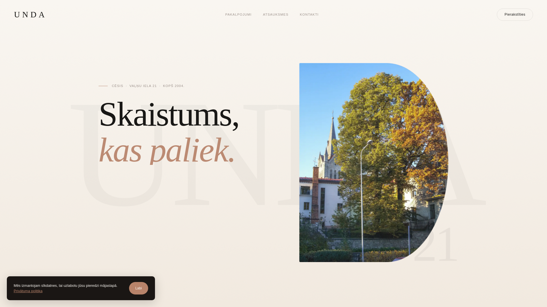 website screenshot of https://salons-unda-demo.pages.dev/
