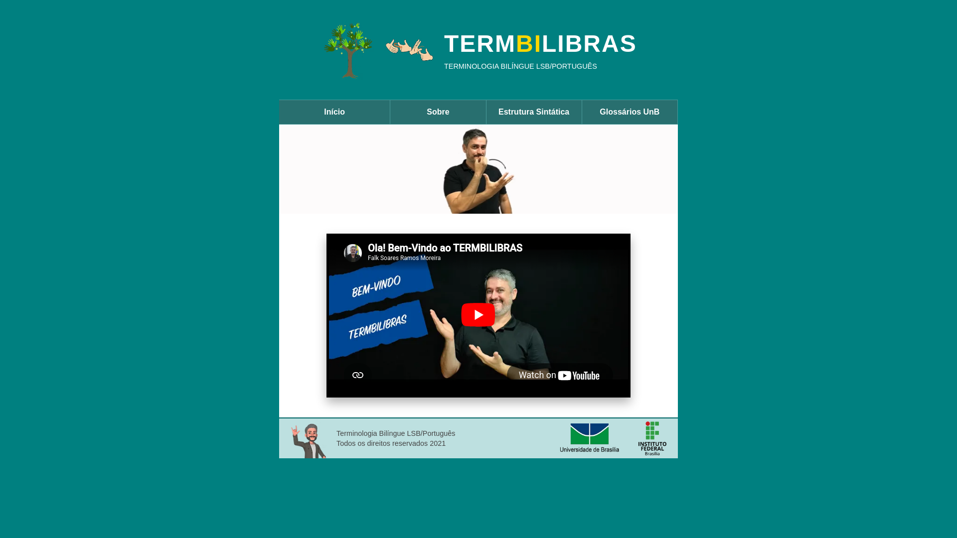 website screenshot of https://termbilibras.com.br/